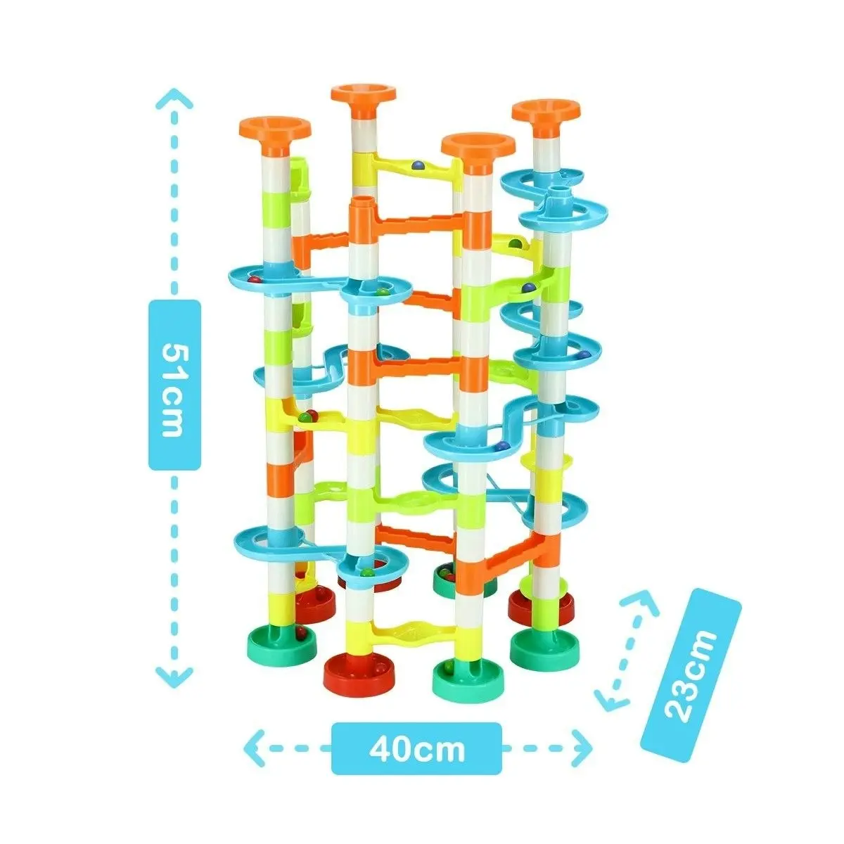 Ausway DIY Marble Run Race Maze Game Marble Coater Track Toy Set 51cm Tall