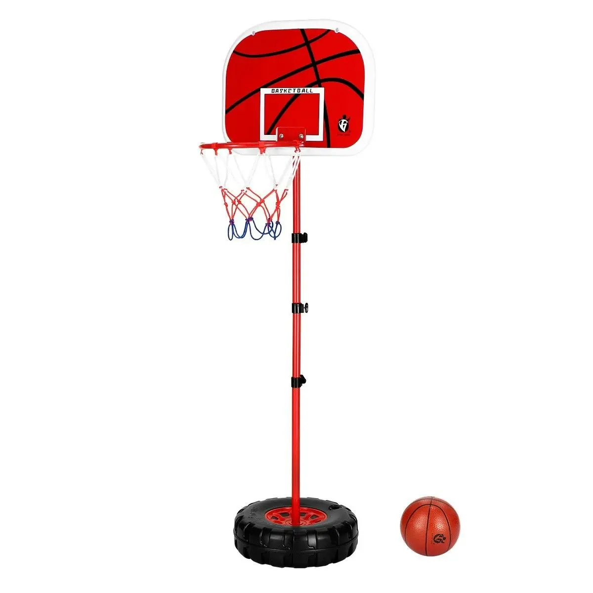 Ausway 2m Basketball Hoop for Toddler Kids Children Portable Adjustable Indoor Training Set