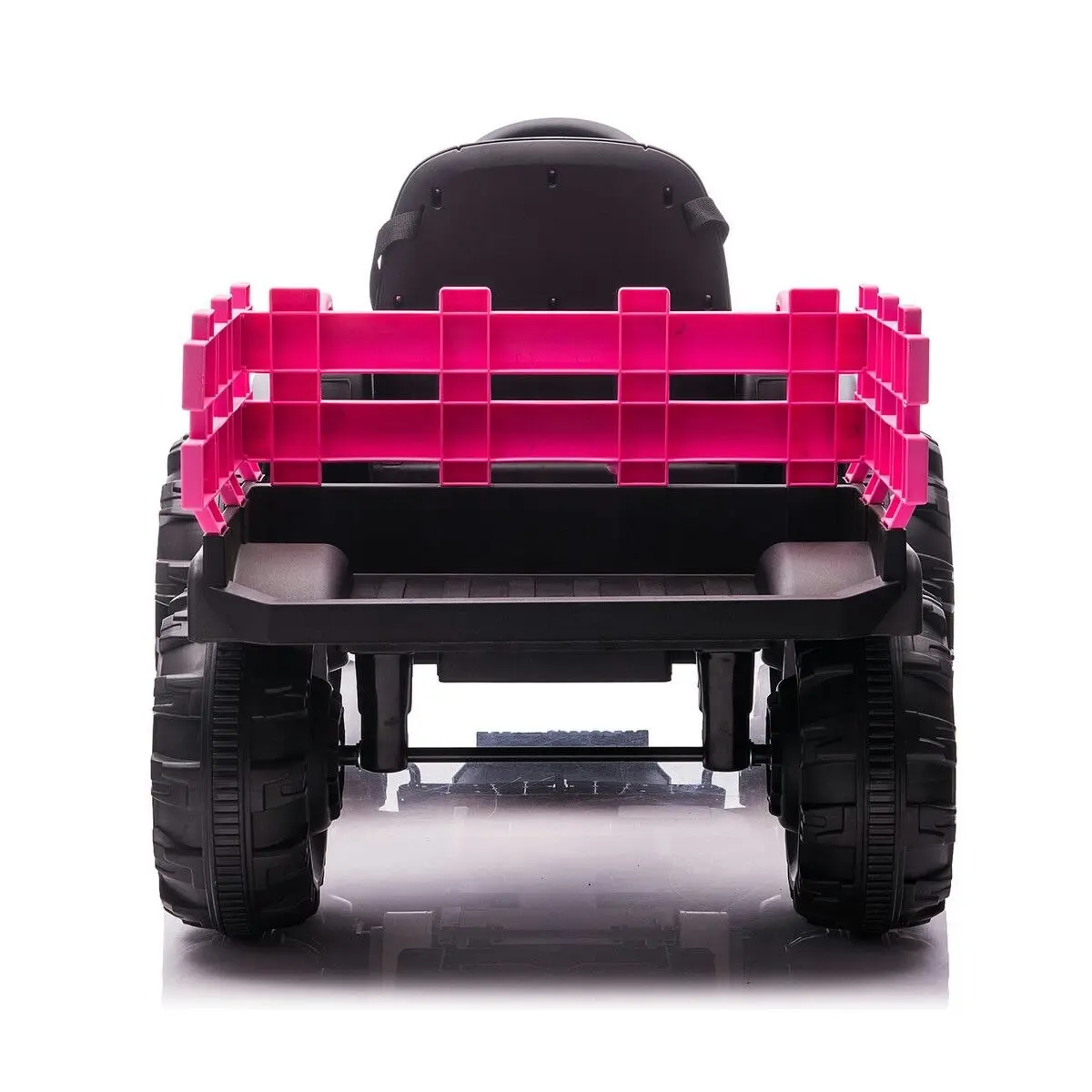 Ausway Kids Electric Cars Ride On Toy Tractor Trailer Vehicle Parental Remote Control Pink 12V Battery MP3 Safety Belt LED Light