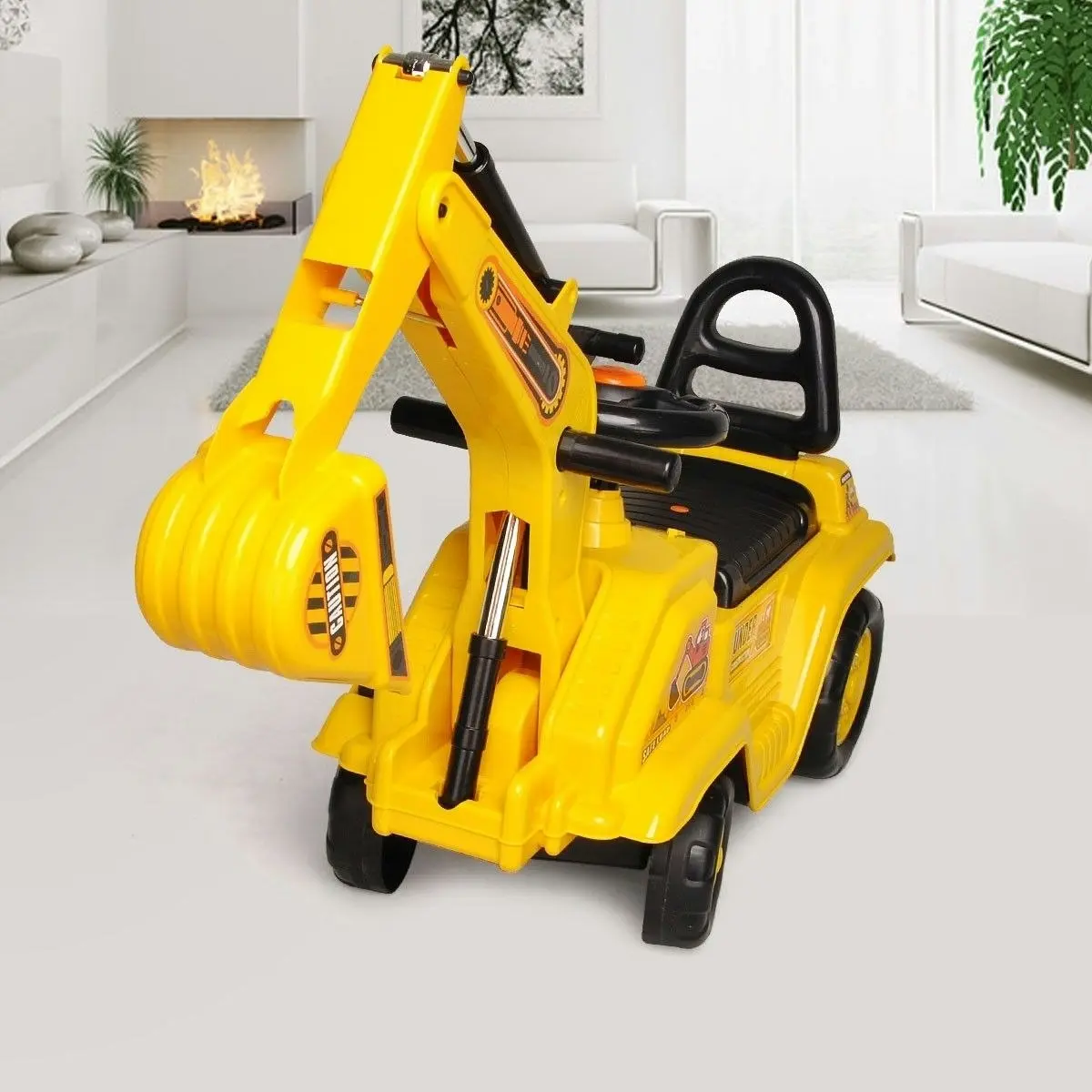 Ausway Kids Excavator Ride On Digger Toy Children Bulldozer Loader Car