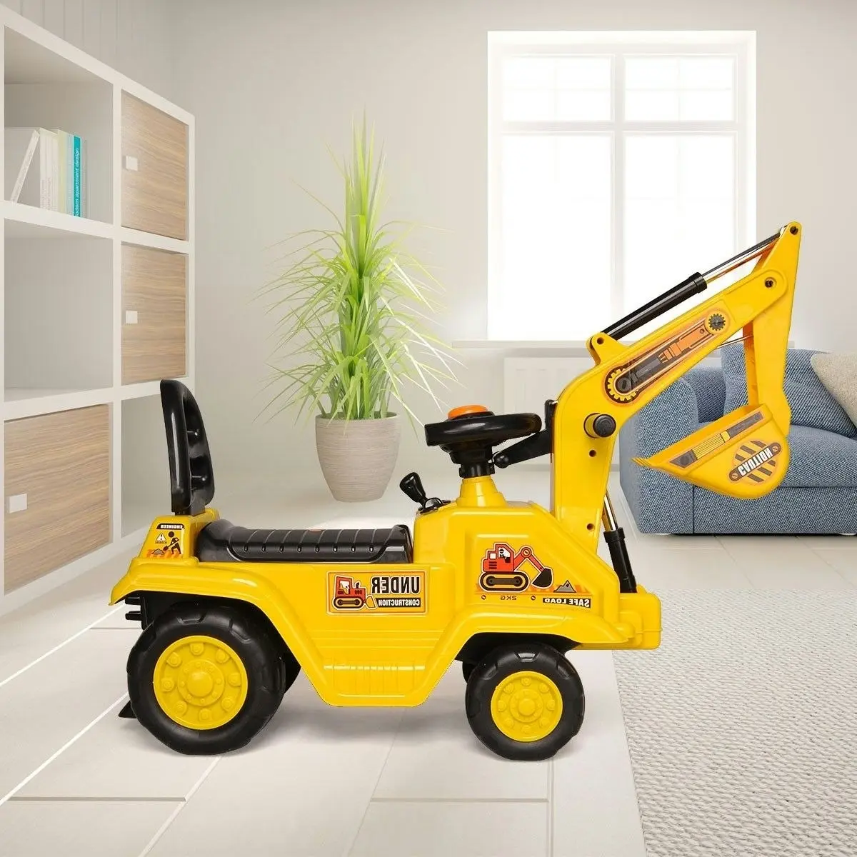 Ausway Kids Excavator Ride On Digger Toy Children Bulldozer Loader Car