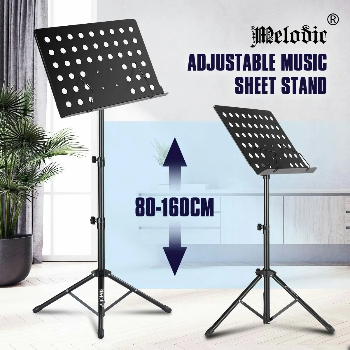 Melodic  Folding Music Sheet Stand with Rubber Feet