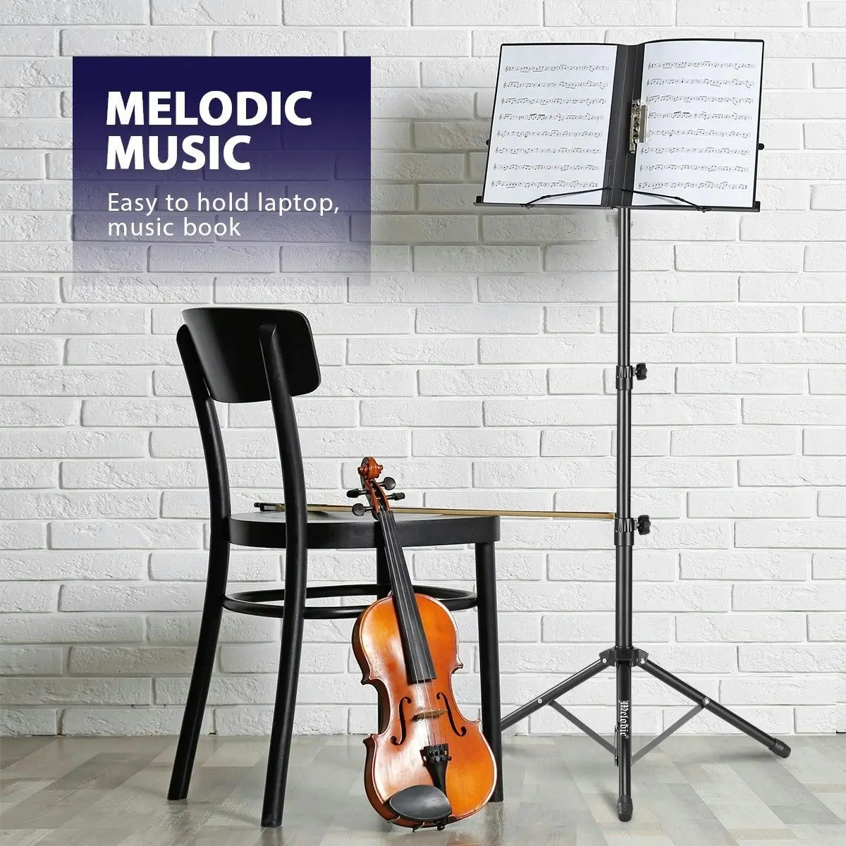 Melodic  Folding Music Sheet Stand with Rubber Feet