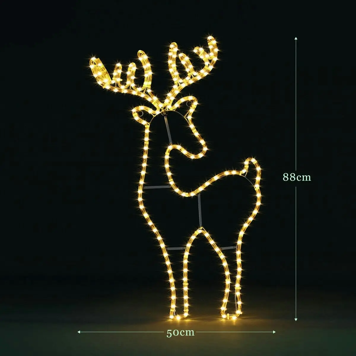 Solight  Reindeer Christmas Light LED Strip Rope Xmas Holiday Ornament Outdoor Indoor IP65 88x50cm