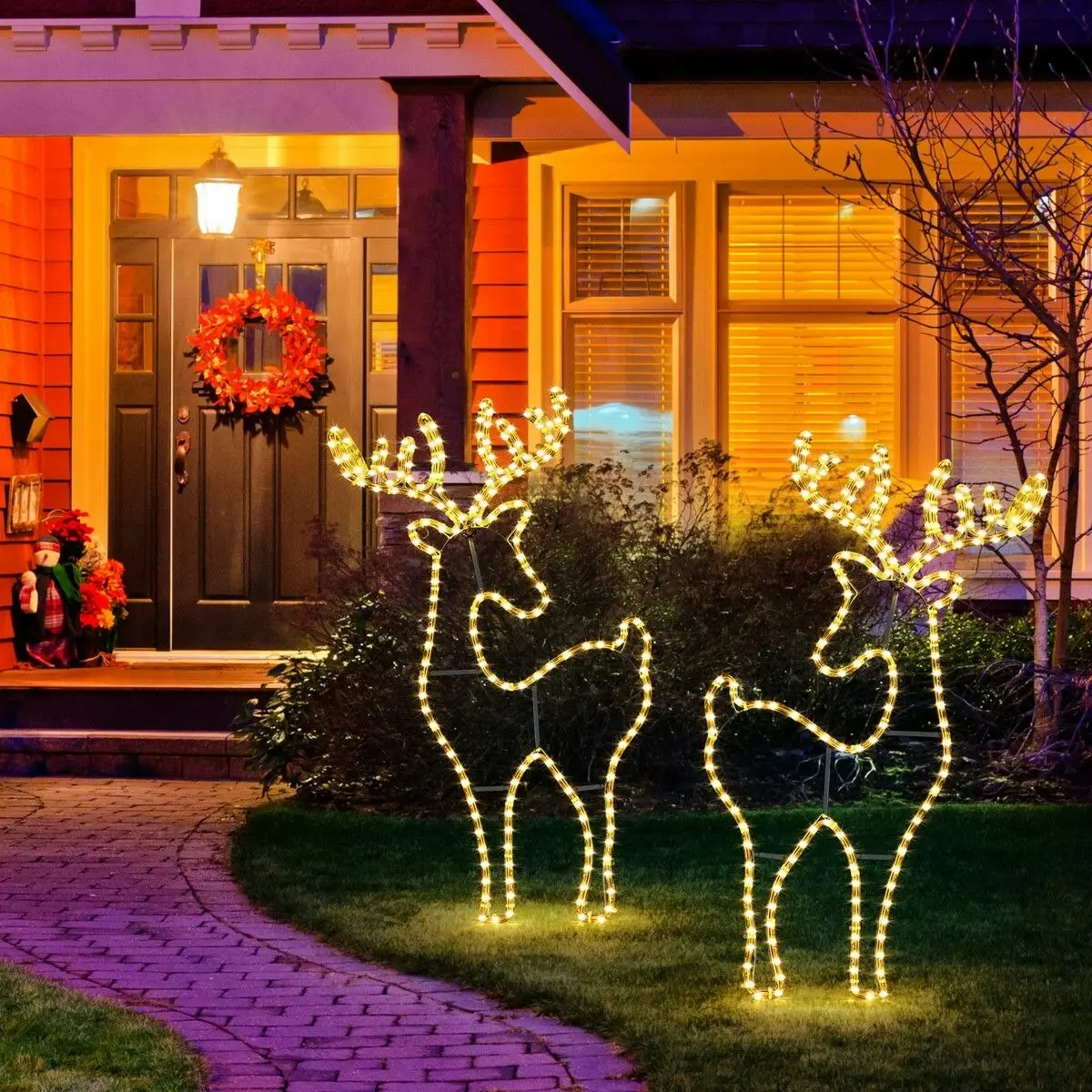 Solight  Reindeer Christmas Light LED Strip Rope Xmas Holiday Ornament Outdoor Indoor IP65 88x50cm