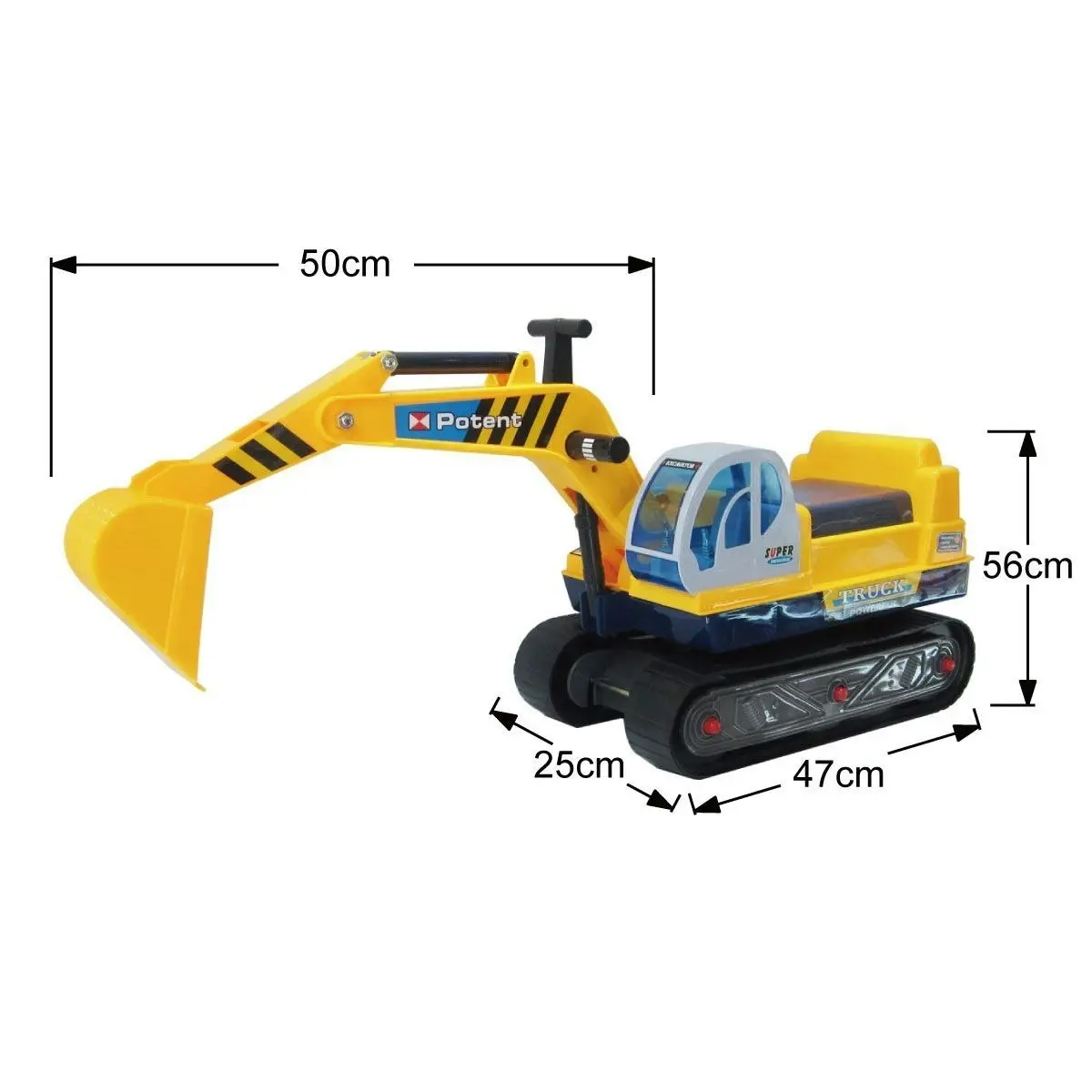 Ausway Toy Ride On Excavator Digger Pretend Play Construction Truck