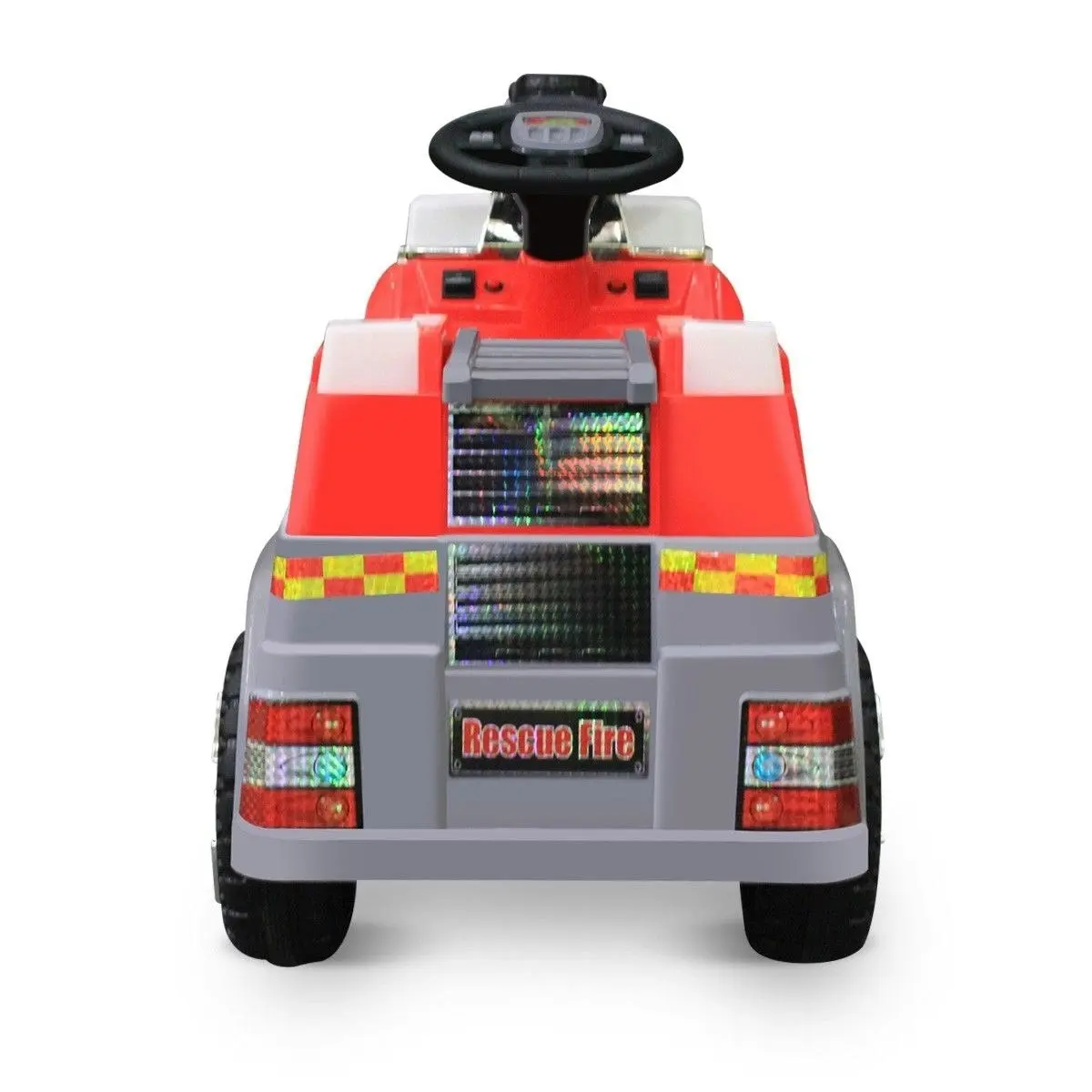 Ausway New 6V 4.5Ah Kids Ride on Electric Car Fire Fighting Truck w/ Bubble Gun