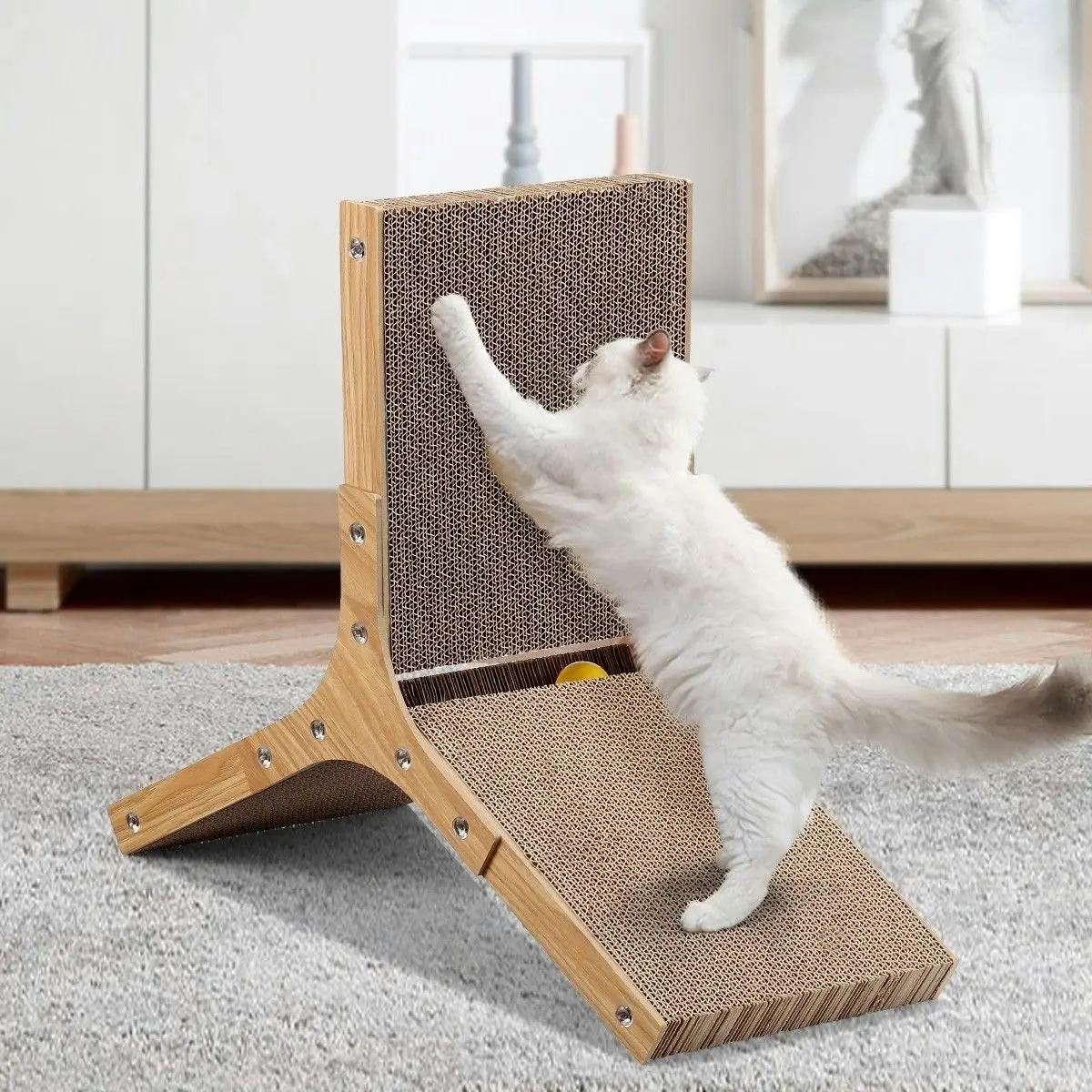 Pet Scene Cat Scratching Board Cat Tree Scratcher Pad Lounge Toy Furniture Corrugated Cardboard