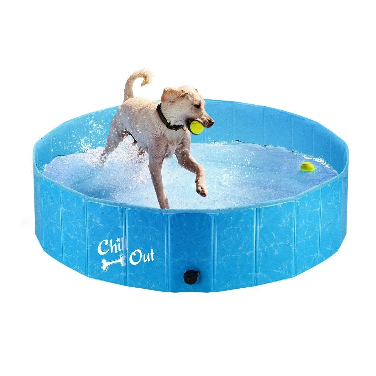 AFP  Portable Foldable Dog Puppy Swimming Paddling Pool Bath Tub M Size for Cat Pet Children