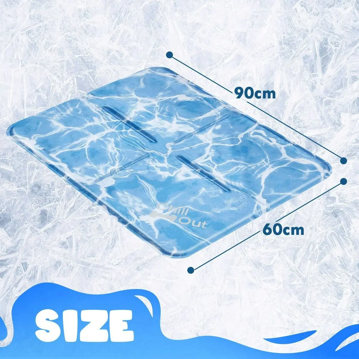 AFP  L Size Pet Dog Puppy Cat Cooling Gel Cool Mat Pad for Crate Bed Sofa Kennel