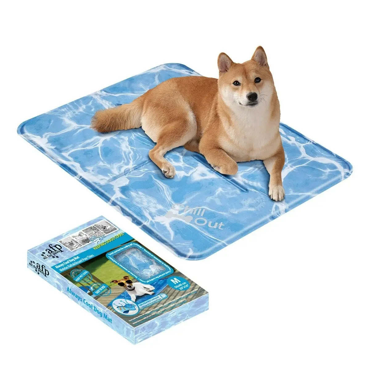 AFP  L Size Pet Dog Puppy Cat Cooling Gel Cool Mat Pad for Crate Bed Sofa Kennel