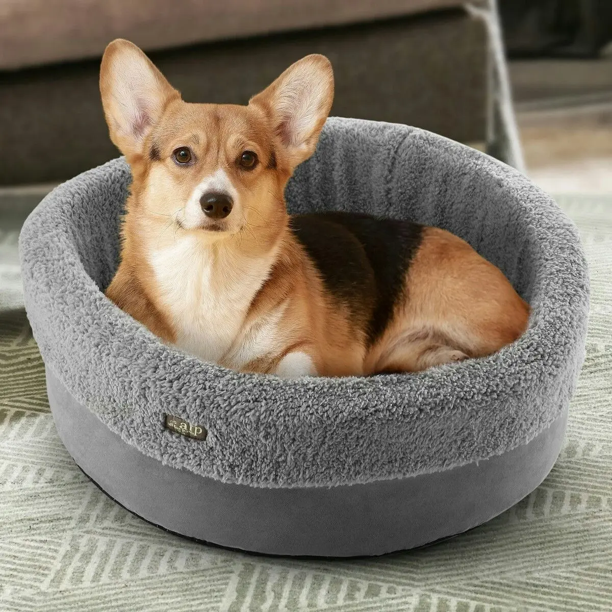 Pet Scene Heated Dog Cat Pet Bed Kitten Puppy Heater Washable Heating Calming Warmer Warming Comforting Indoor Nest 46x46x16cm