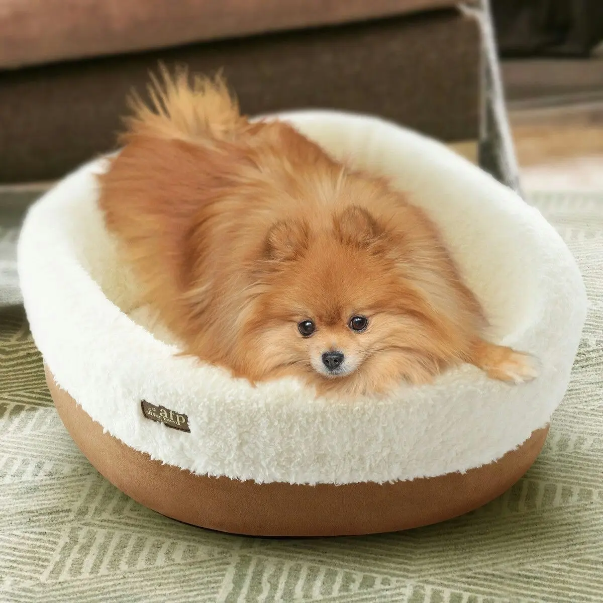 Pet Scene Heated Dog Cat Bed Pet Puppy Kitten Heater Washable Calming Heating Warmer Indoor Warming Comforting Nest 41x41x16cm