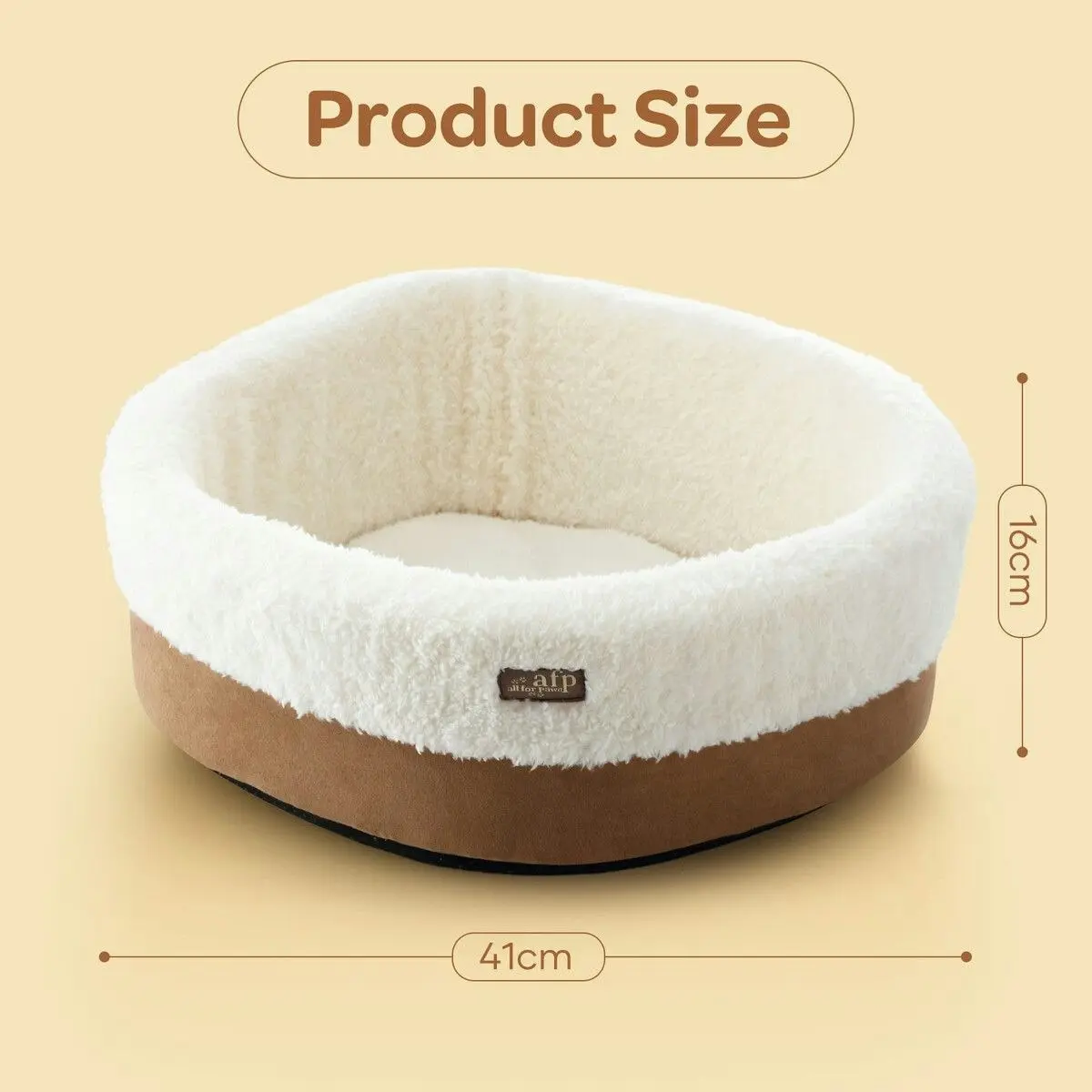 Pet Scene Heated Dog Cat Bed Pet Puppy Kitten Heater Washable Calming Heating Warmer Indoor Warming Comforting Nest 41x41x16cm