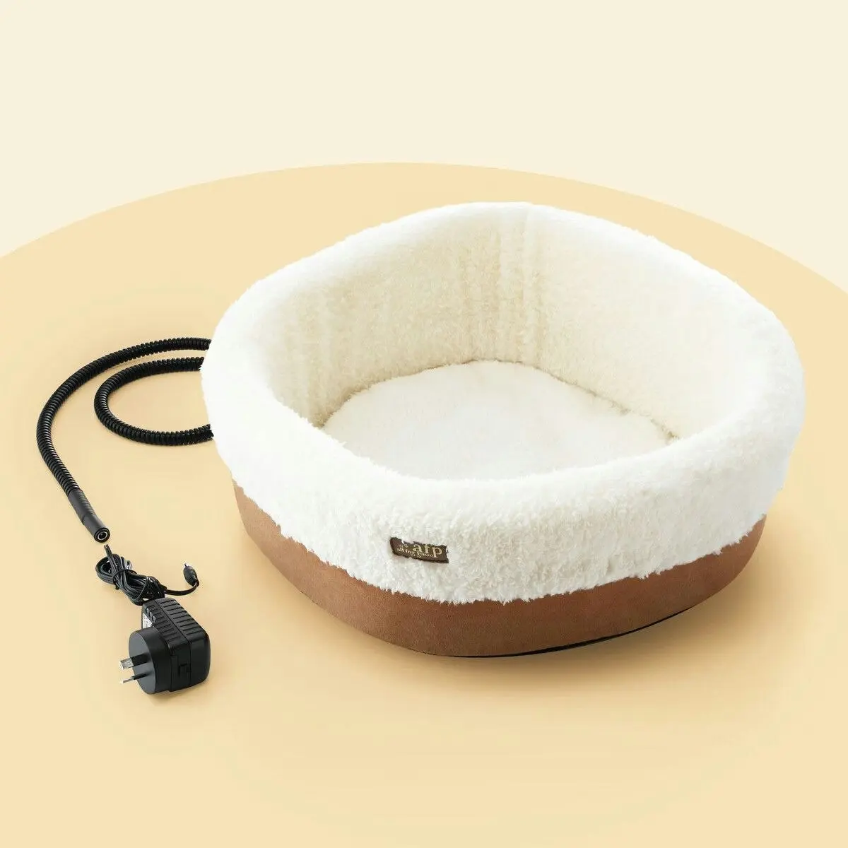 Pet Scene Heated Dog Cat Bed Pet Puppy Kitten Heater Washable Calming Heating Warmer Indoor Warming Comforting Nest 41x41x16cm