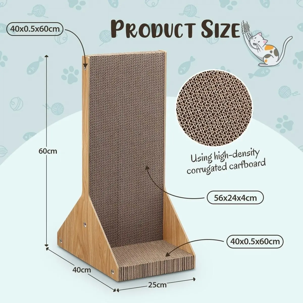 Pet Scene Corrugated Cardboard Cat Scratching Board Cat Tree Scratcher Pad Lounge Toy Furniture