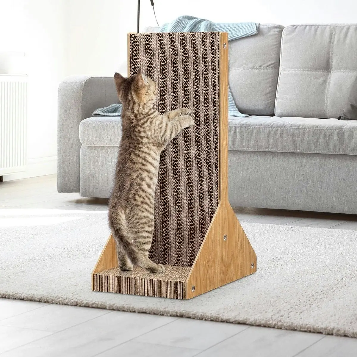 Pet Scene Corrugated Cardboard Cat Scratching Board Cat Tree Scratcher Pad Lounge Toy Furniture