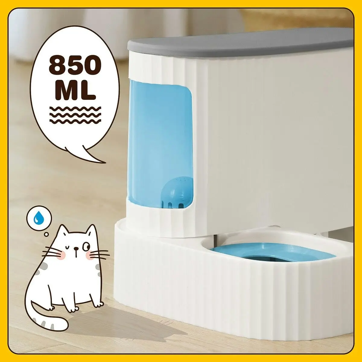 Pet Scene 2 IN 1 Pet Automatic Feeder Cats Food Bowl Dog Water Dispenser Gravity Fed for Small Large Pets