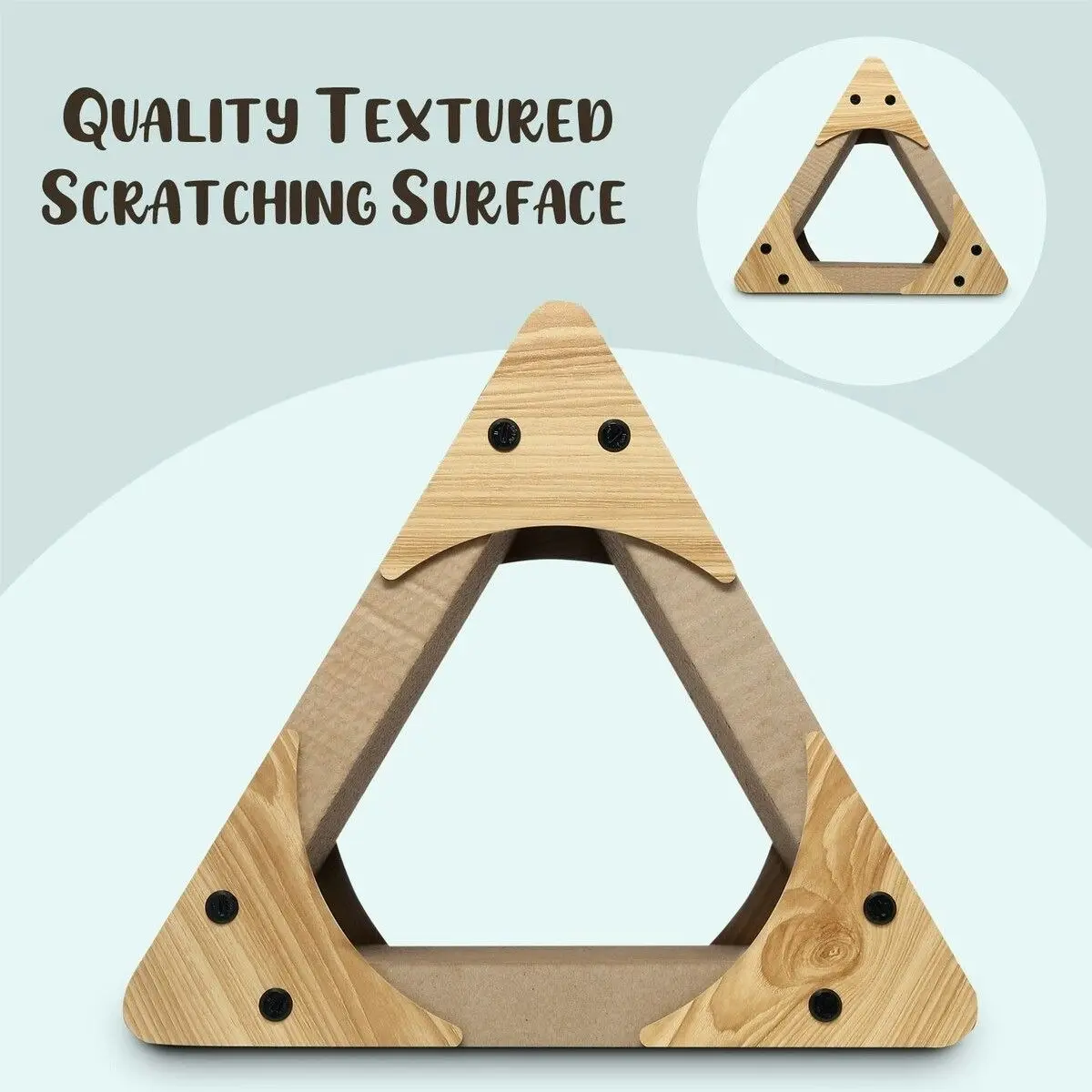 Pet Scene Triangle Cat Scratcher Bed Cave House Tunnel Cardboard Lounge Scratching Toy