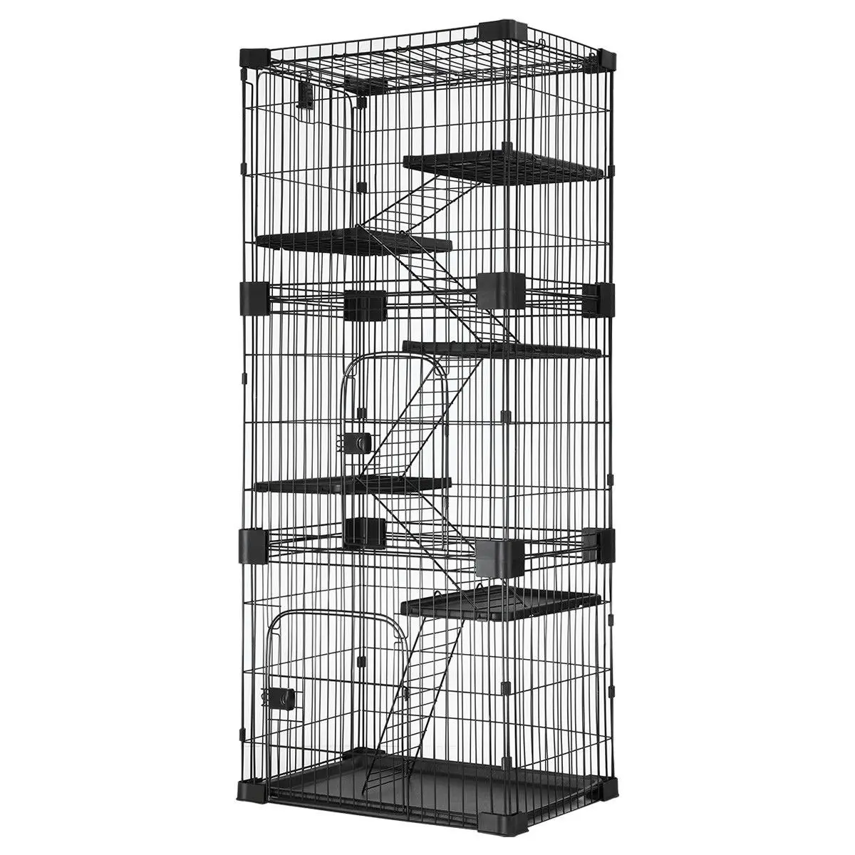 Pet Scene Large Cat Cage House Pet Crate Rabbit Bunny Hutch Ferret Kennel Playpen Home Wired 5 Tiers