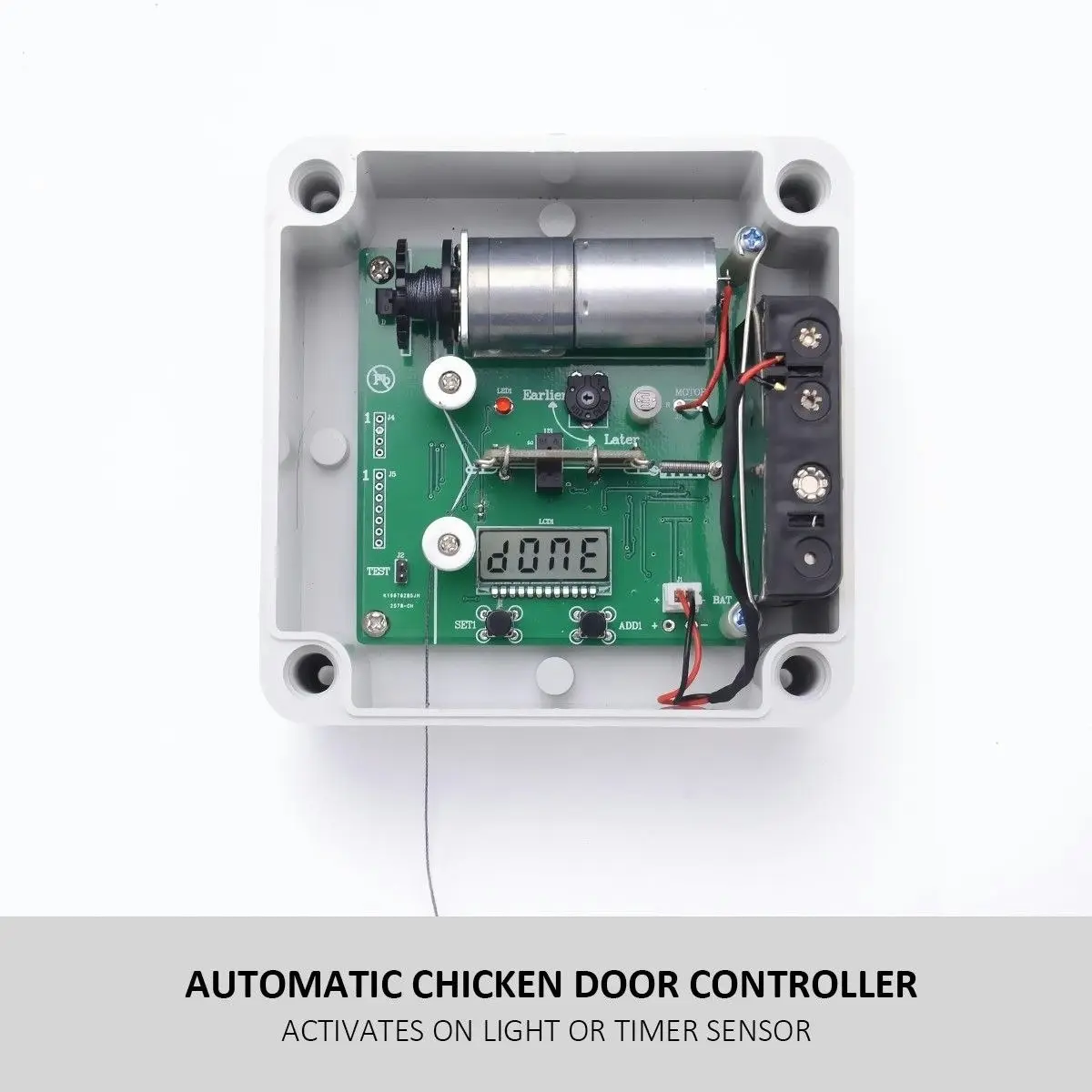 Ausway Automatic Chicken Door Coop Chicken Cage With Timer & Light Sensor