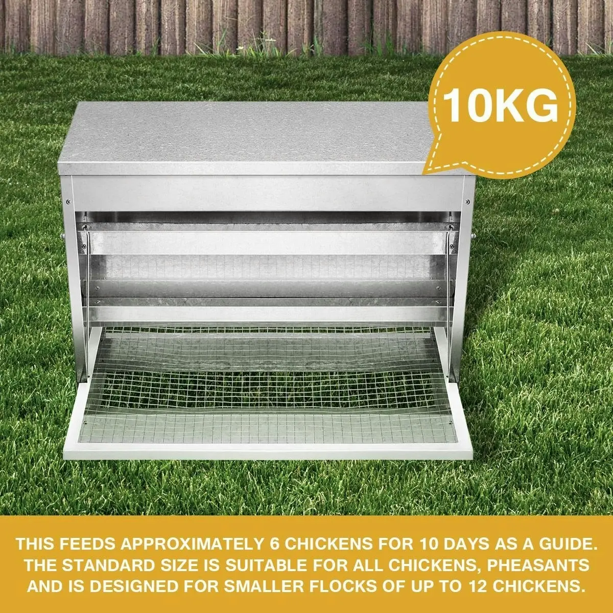 Ausway Automatic Galvanized Chicken Feeder 10kg