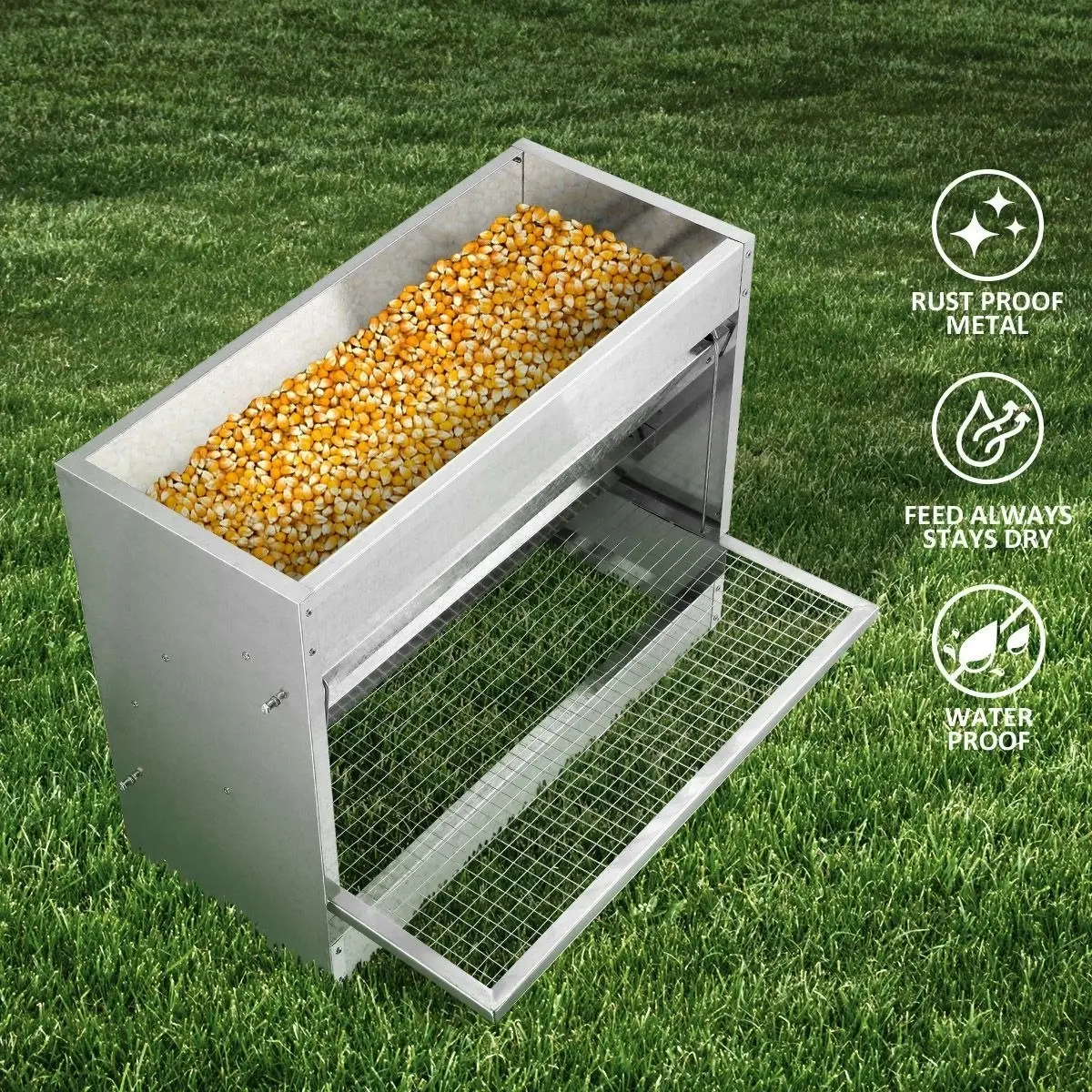 Ausway Automatic Galvanized Chicken Feeder 10kg