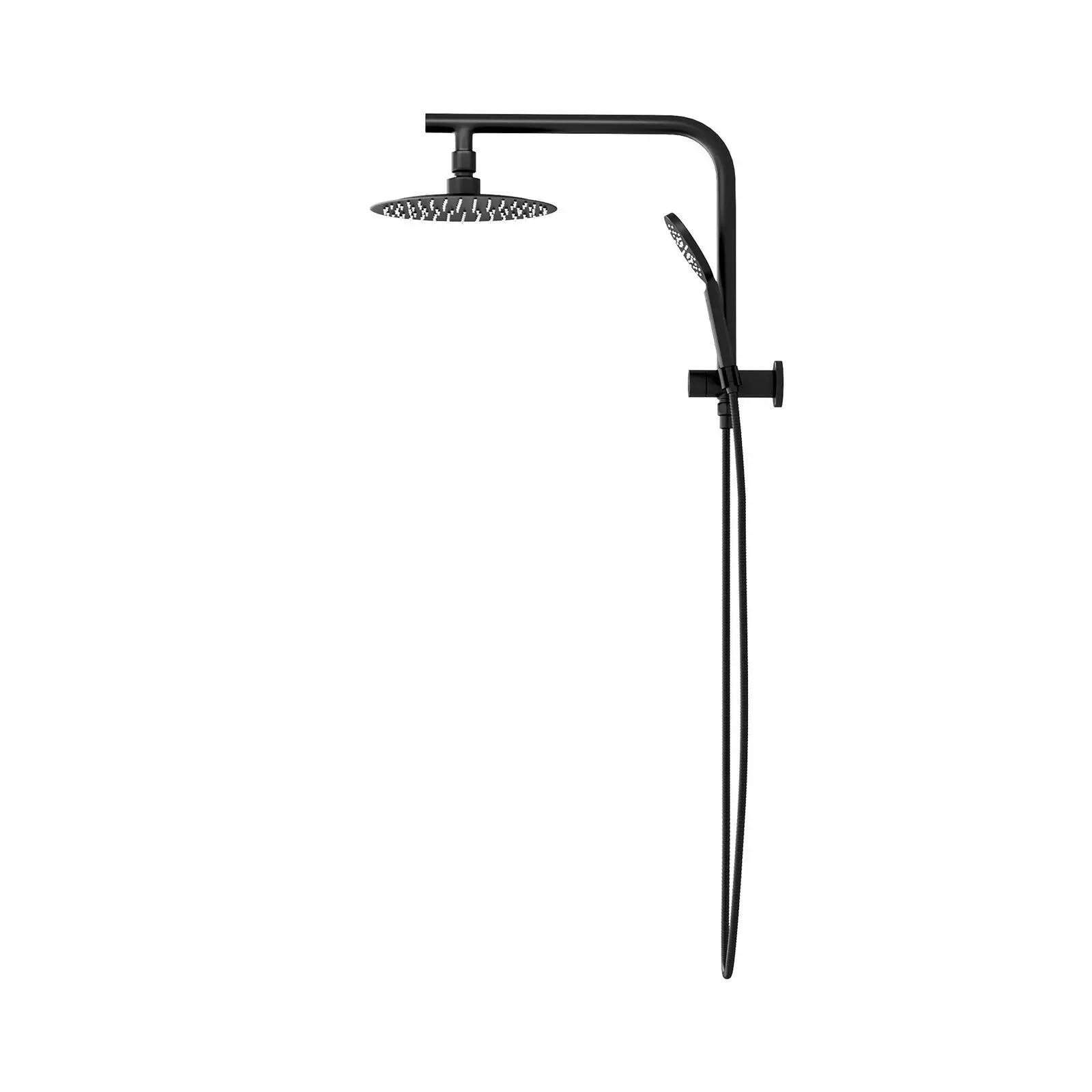 Welba 250mm Rain Shower Head Set With Mixer Round 3-Mode Handheld Shower Black