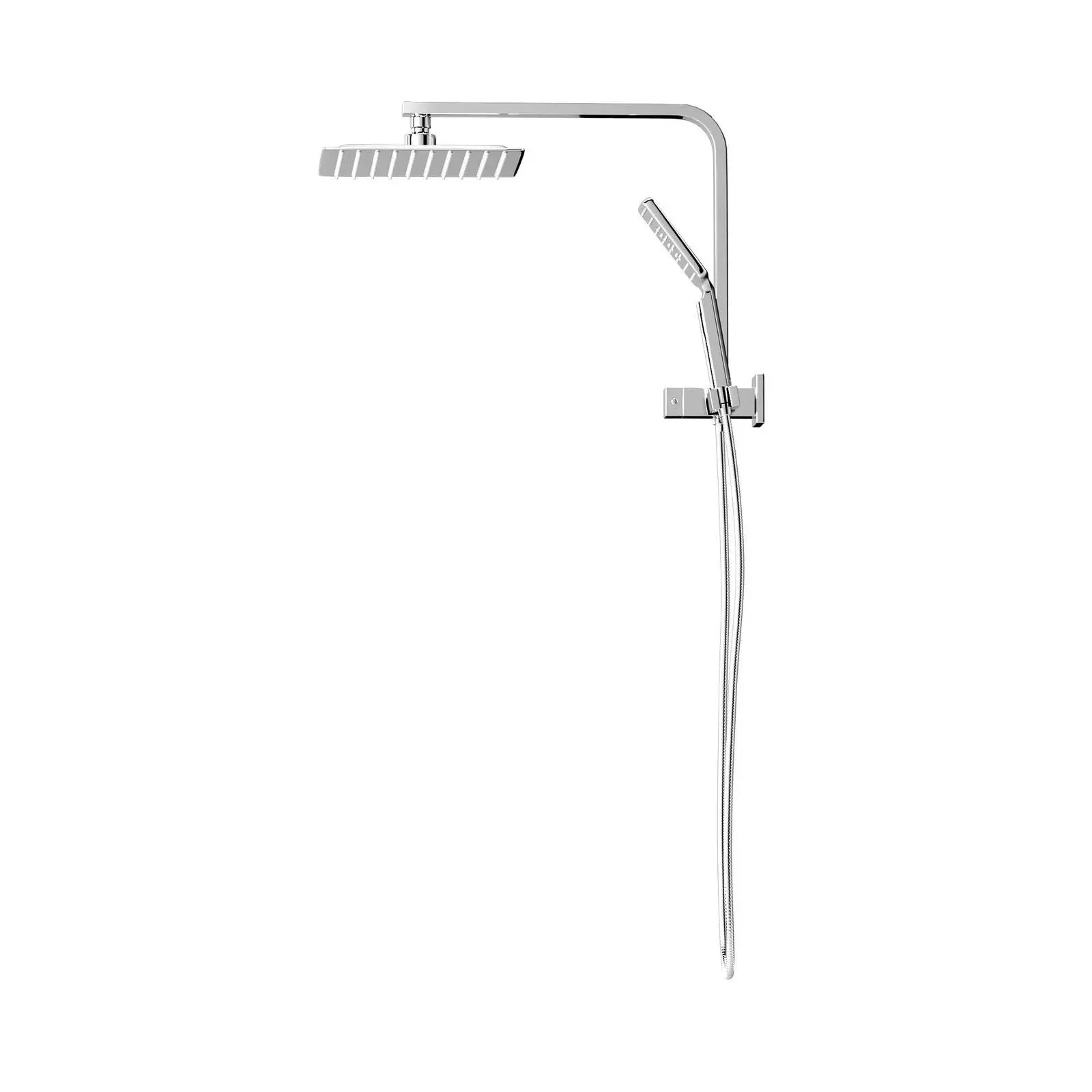 Welba 250mm Rain Shower Head Set With Mixer Square 3-Mode Handheld Shower Chrome