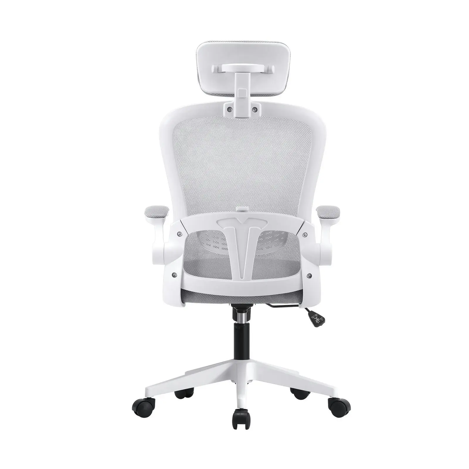 Oikiture Mesh Office Chair Executive Fabric Gaming Seat Racing Computer 1 White