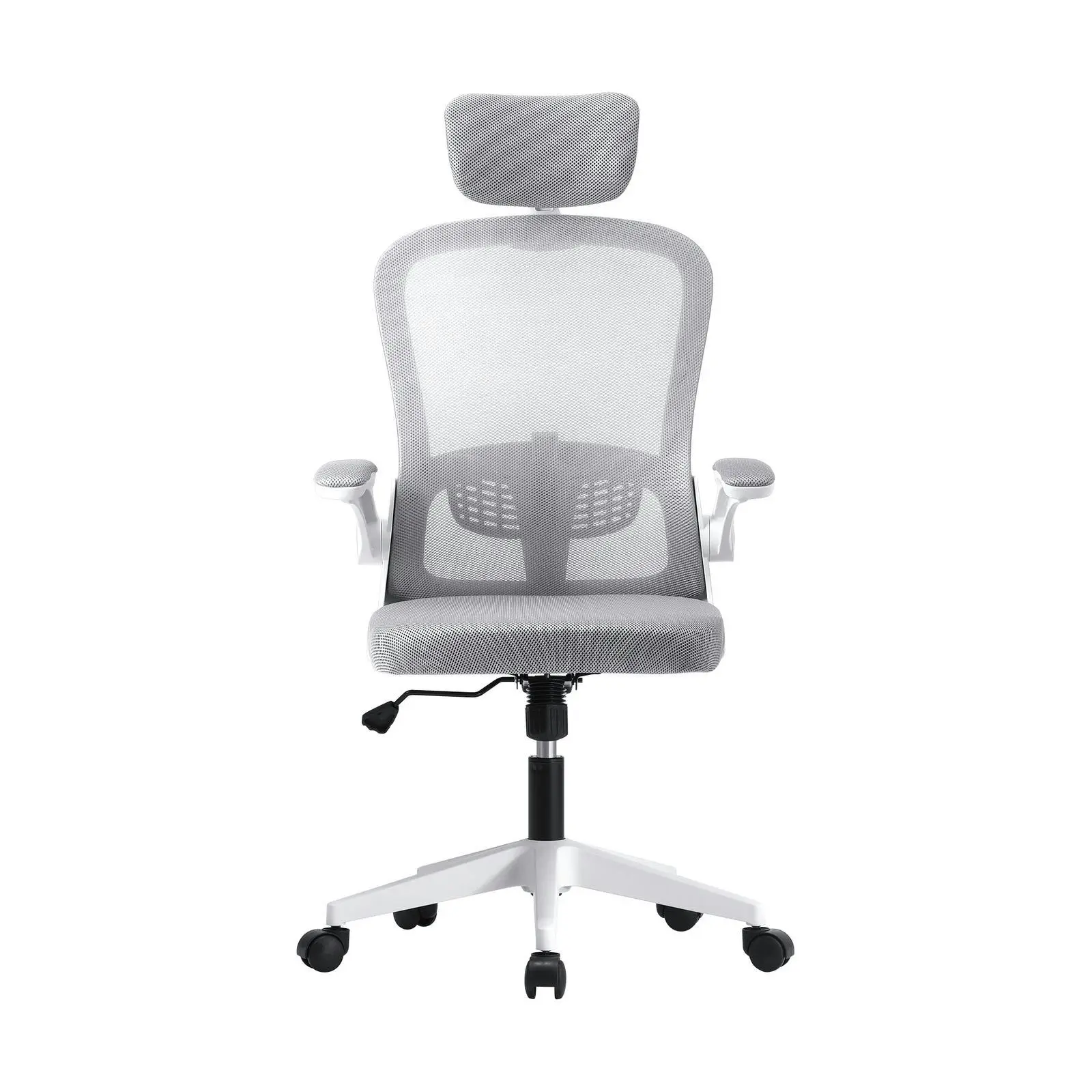 Oikiture Mesh Office Chair Executive Fabric Gaming Seat Racing Computer 1 White