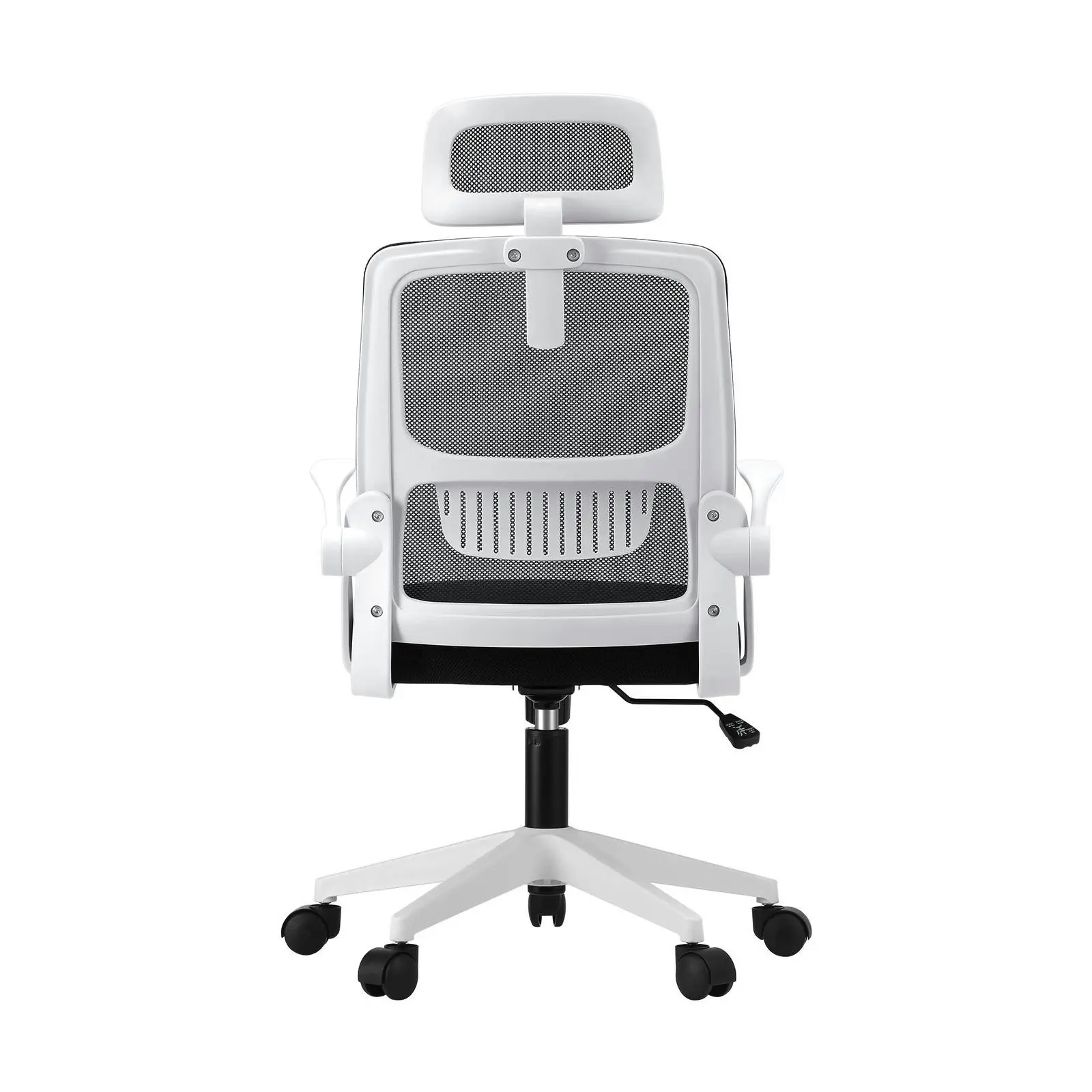 Oikiture Mesh Office Chair Executive Fabric Gaming Seat Racing Computer 1 White&Black