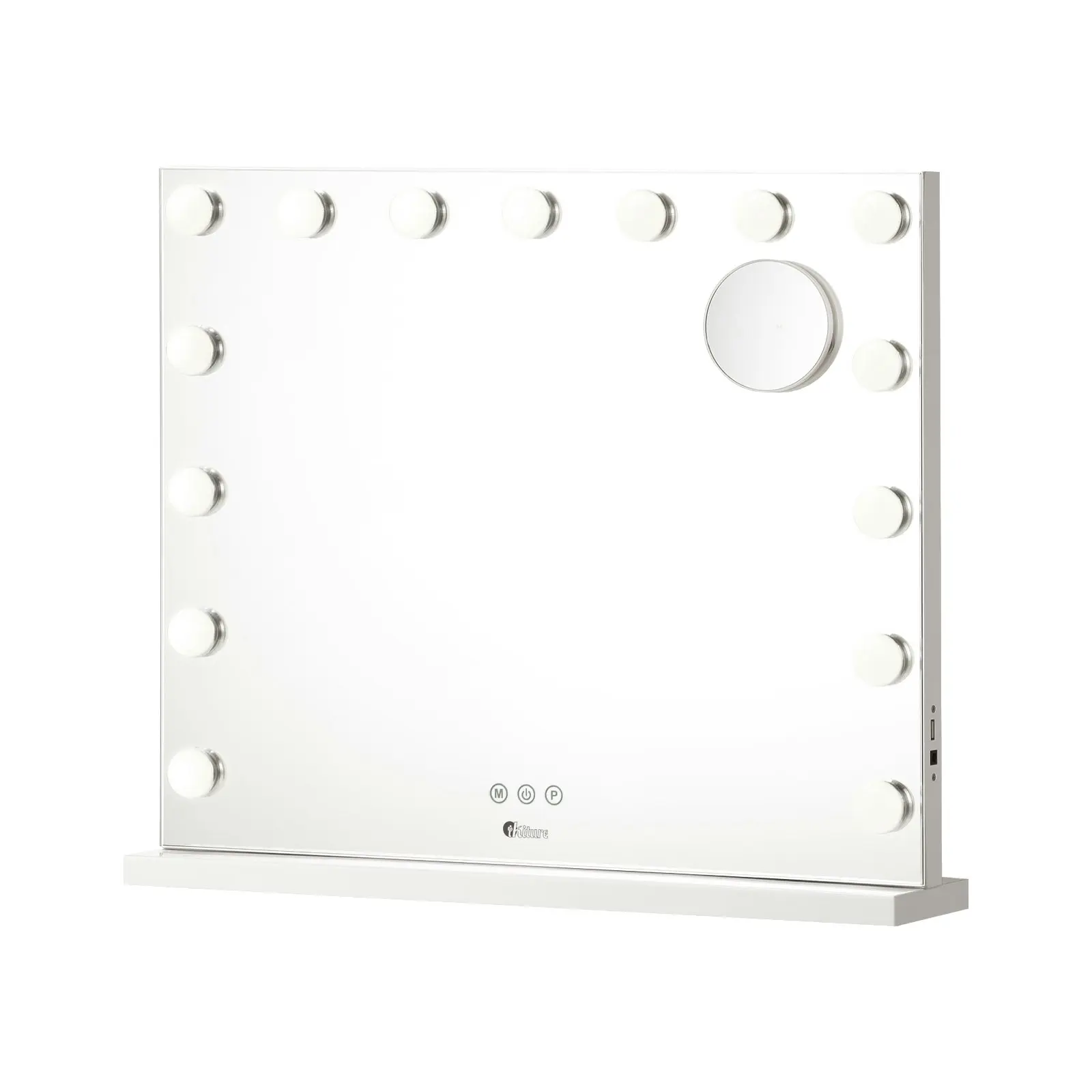 Oikiture 59x48cm Hollywood Makeup Mirrors Magnifying LED Light Standing Wall Mounted