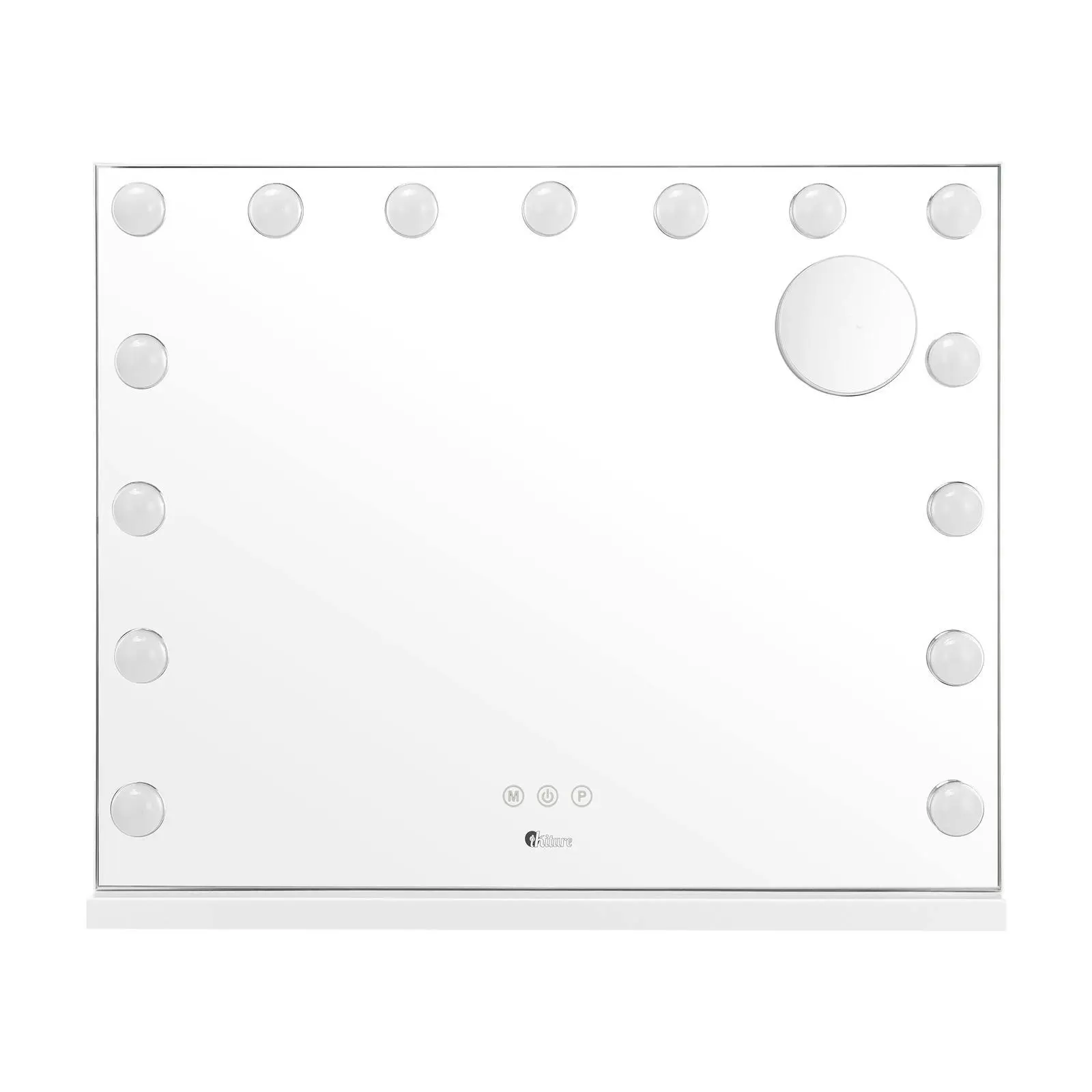 Oikiture 59x48cm Hollywood Makeup Mirrors Magnifying LED Light Standing Wall Mounted