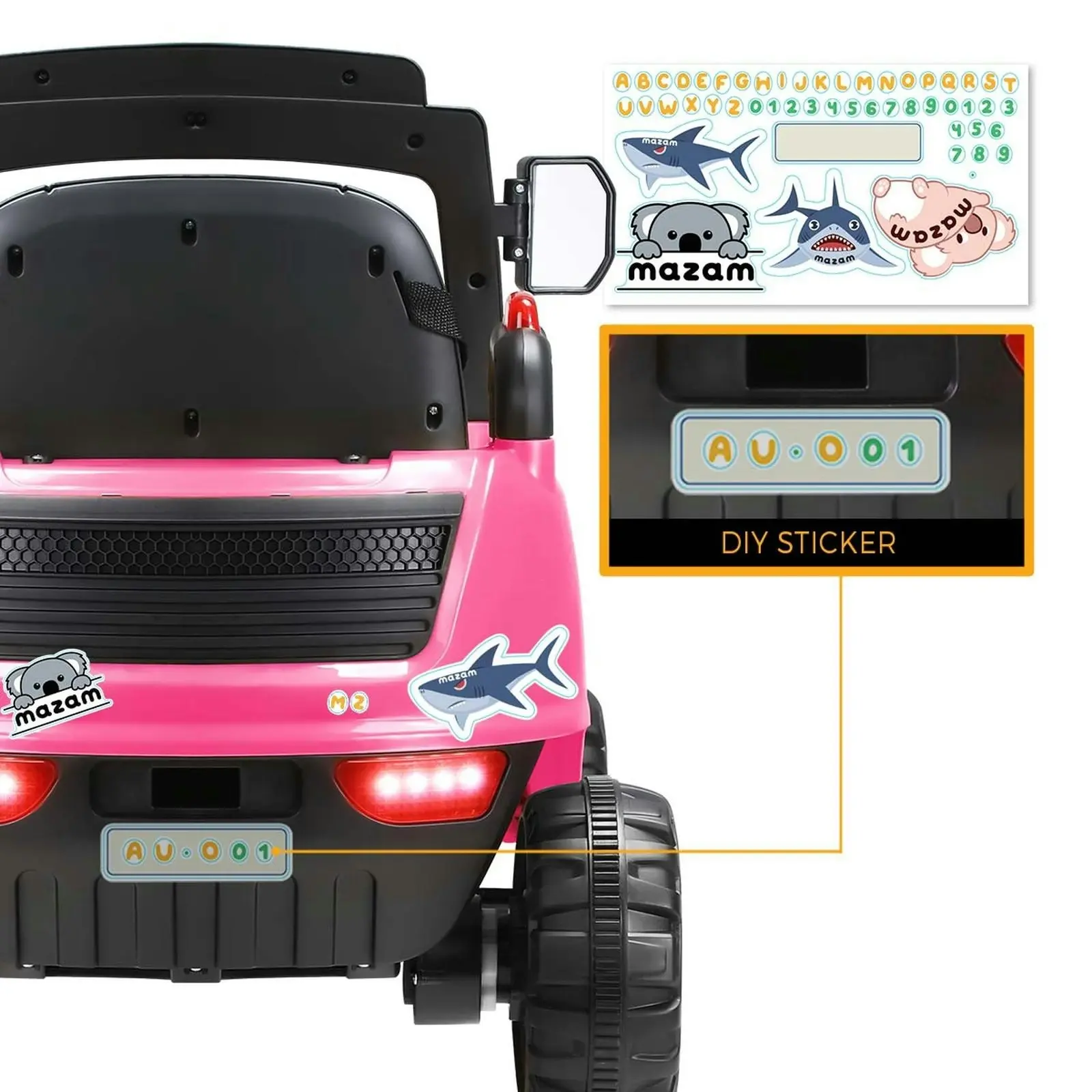 Mazam Ride-On Forklift Electric Car Toy for Toddlers Kids 12V Rechargeable Pink