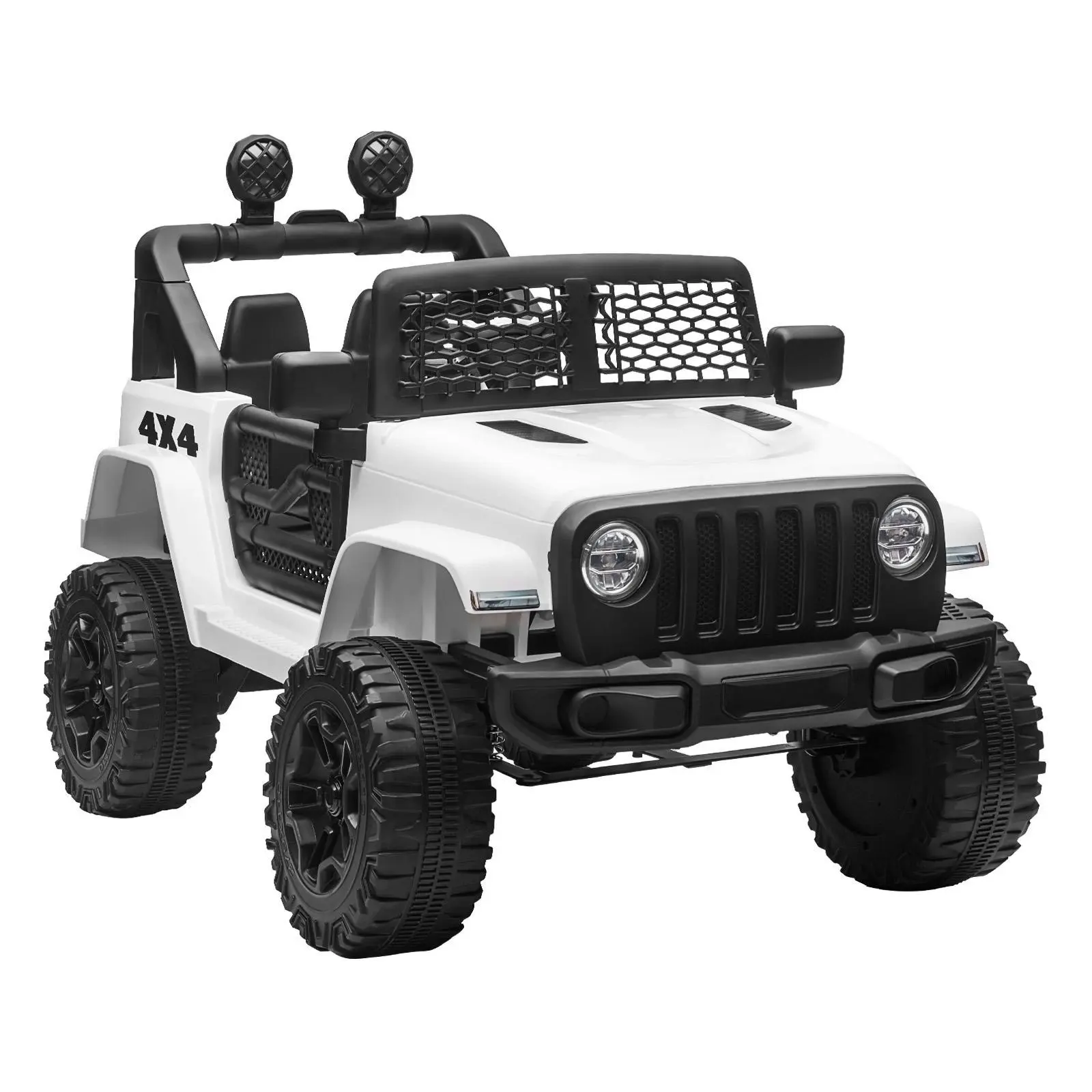 Mazam Kids Ride On Car Electric Toys Jeep 12V Remote Vehicle Car Gift White