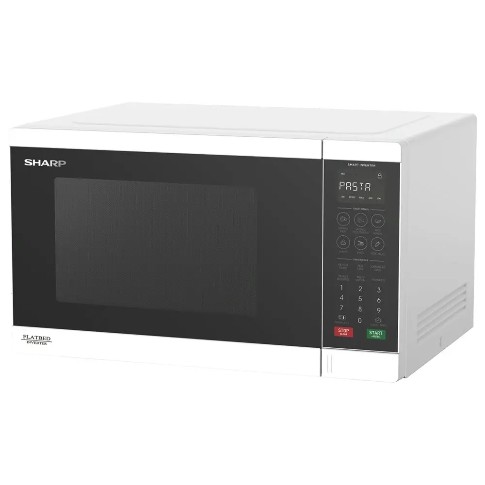 Sharp SM327FHW 32L Inverter Microwave Oven 1200W Flatbed Kitchen/Food Black