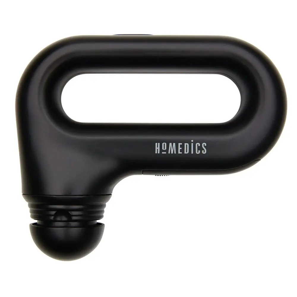 Homedics Handheld Mini Portable Vibration Body Massager 13cm Black w/Attachments