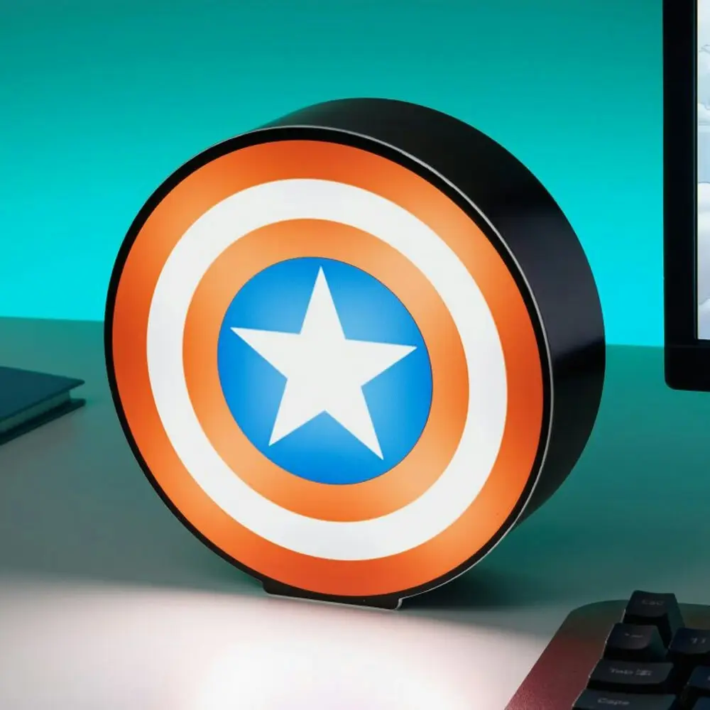 Captain America Shield Marvel 16cm Night Light Home/Room Desk/Tabletop Lamp