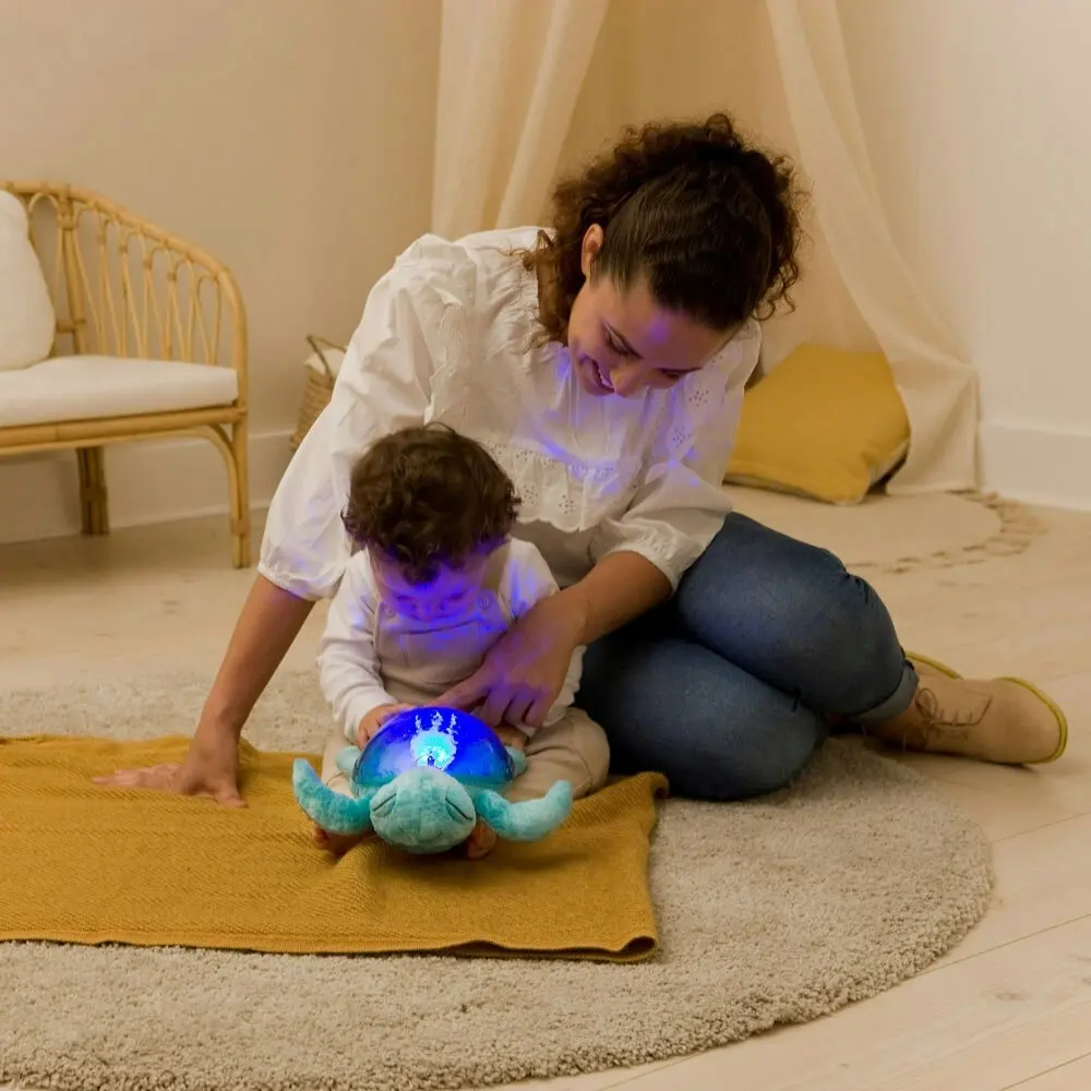 Cloud B Tranquil 27cm Turtle Night Light Projector Baby/Toddler Lamp 0m+ Aqua