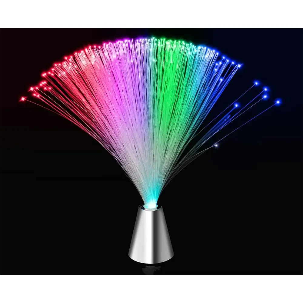 Led Optical Fiber Optic Light Up LED Colour Changing Lamp Novelty Rainbow Decor