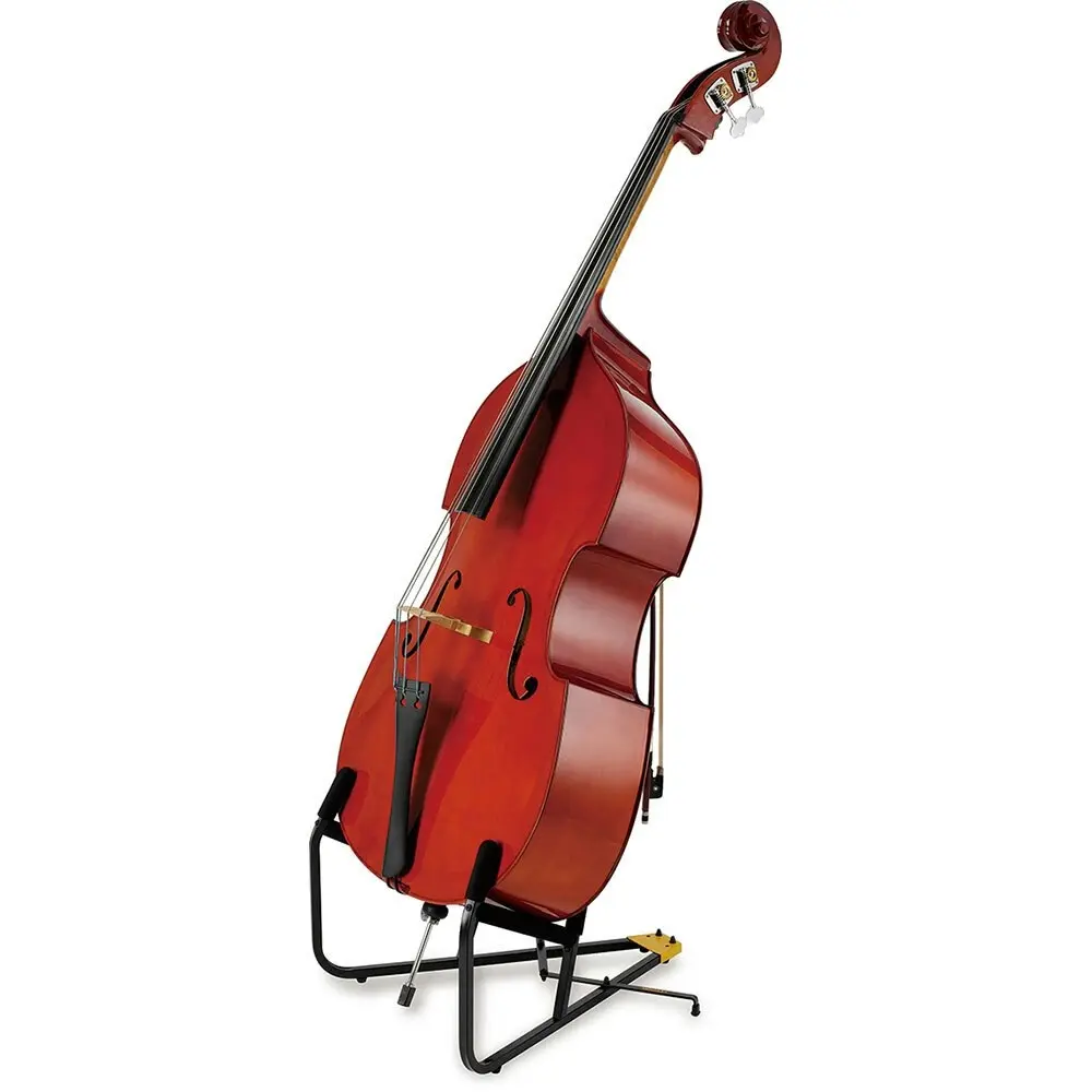 Hercules Musical Instrument Foldable Floor Stand/Holder for Double Bass Black