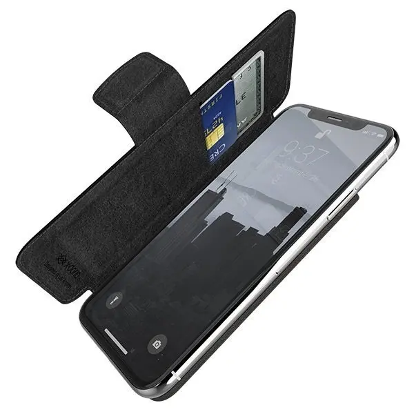 X-Doria Folio Air Wallet Flip Protective Case Cover For iPhone11 Pro Max Black