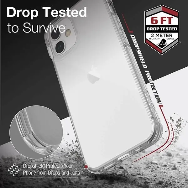 X-Doria Raptic Shockproof 5.4" Mobile Case/Cover For Apple iPhone 12 Mini Clear