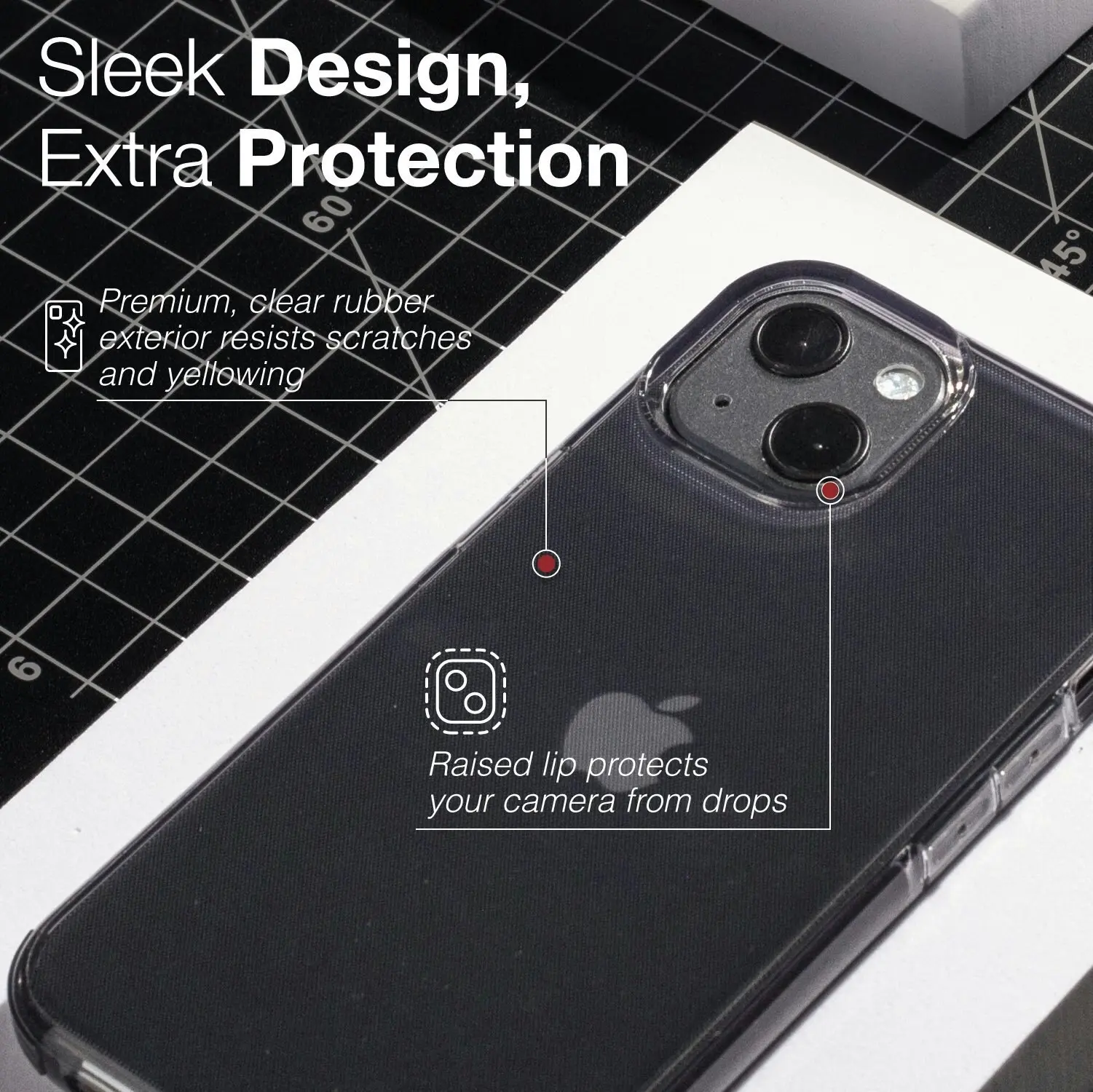 X-Doria Raptic Clear Shockproof Slim Case/Cover For Apple iPhone 13 Pro Smoke