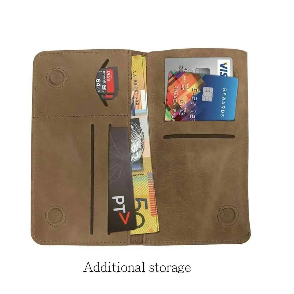 Urban Universal All-in-1 Wallet Case w/ Card Storage/Slot For 5.7in Phones Fawn