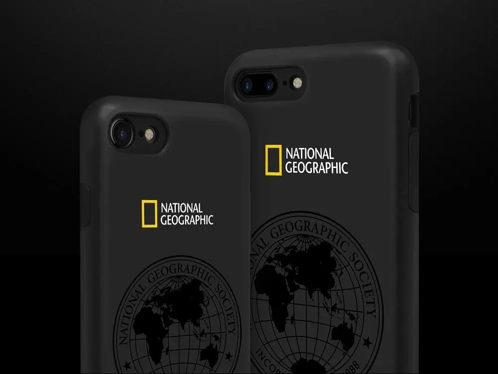 National Geographic Double Protective Case Cover For Apple iPhone 7/8 Plus Black