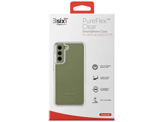 3sixT PureFlex 1.0 Case Protection Phone Cover For Samsung Galaxy S21 FE Clear