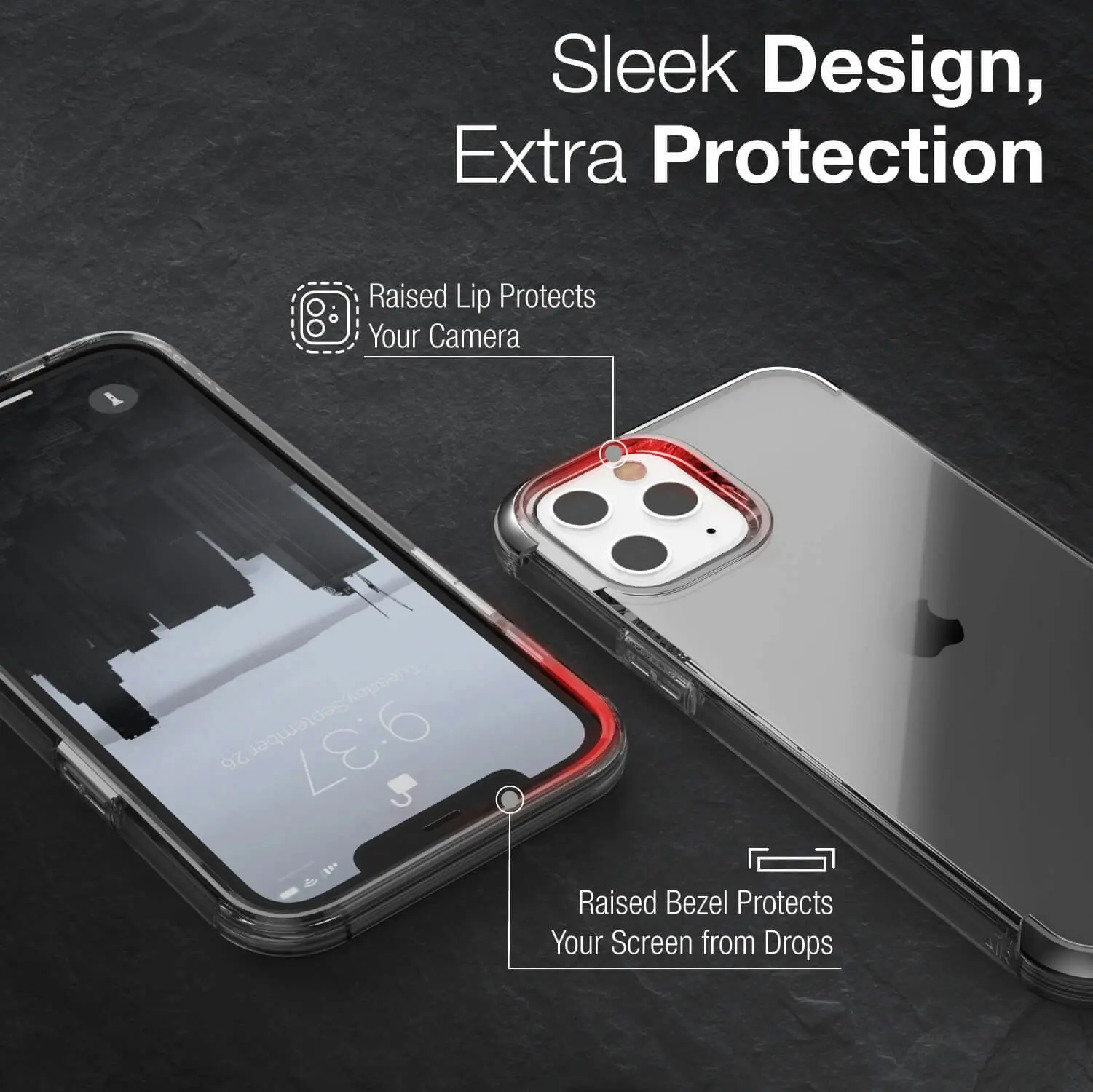 X-Doria Raptic Air Shockproof Mobile Case/Cover For Apple iPhone 13 Pro Smoke