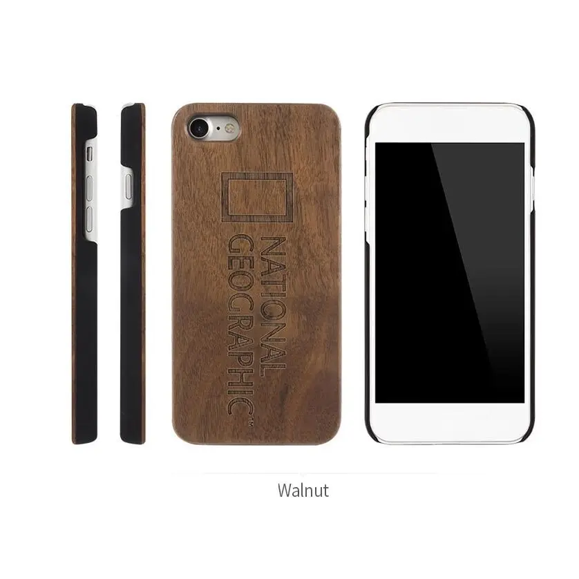 National Geographic Nature Case Protective Cover For iPhone 7/8+ Walnut Wood